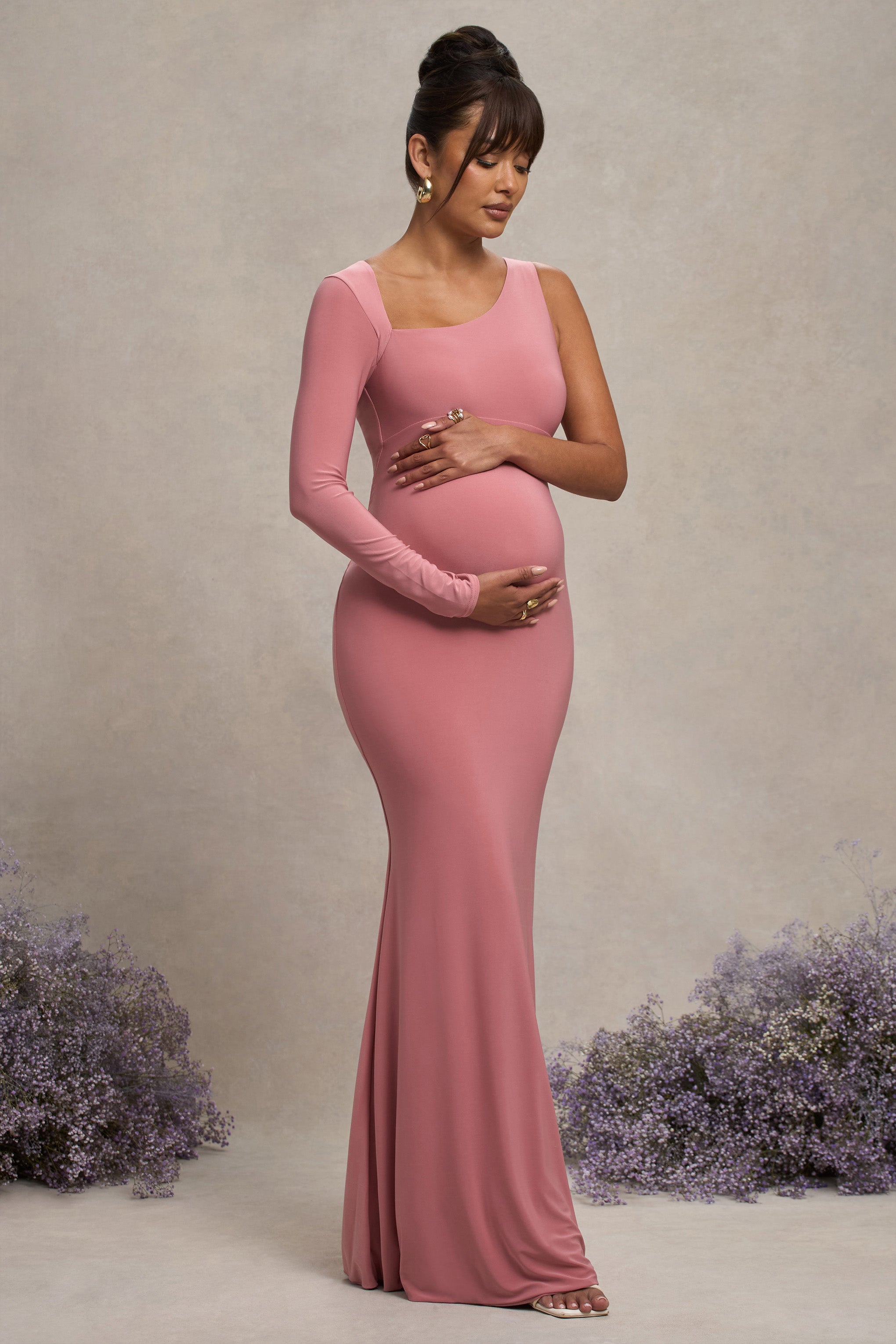 bodycon maternity dress uk Ellis Maternity Tank Dress Deep Khaki