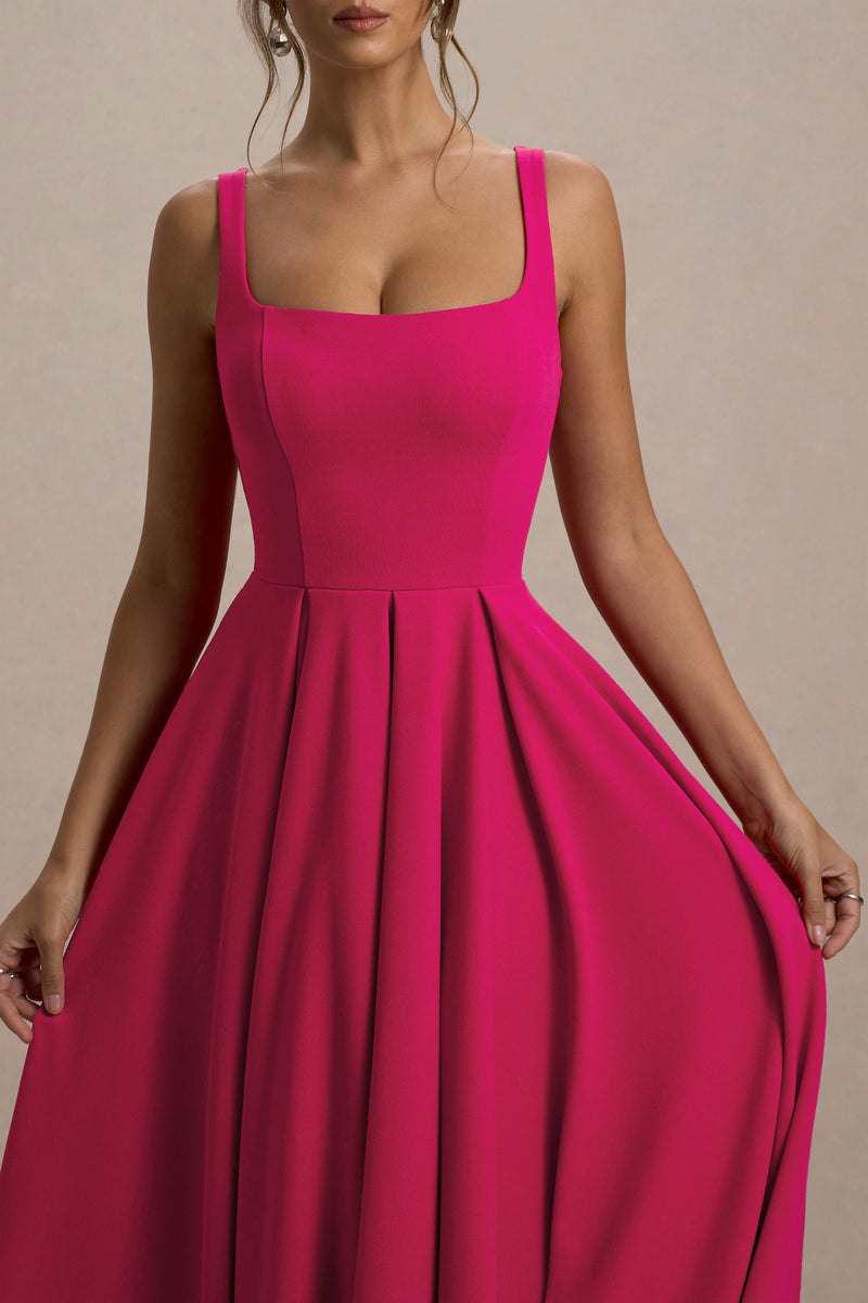 hot pink exercise dress Sweetheart Dress: Hot Pink – Simply Grace Boutique