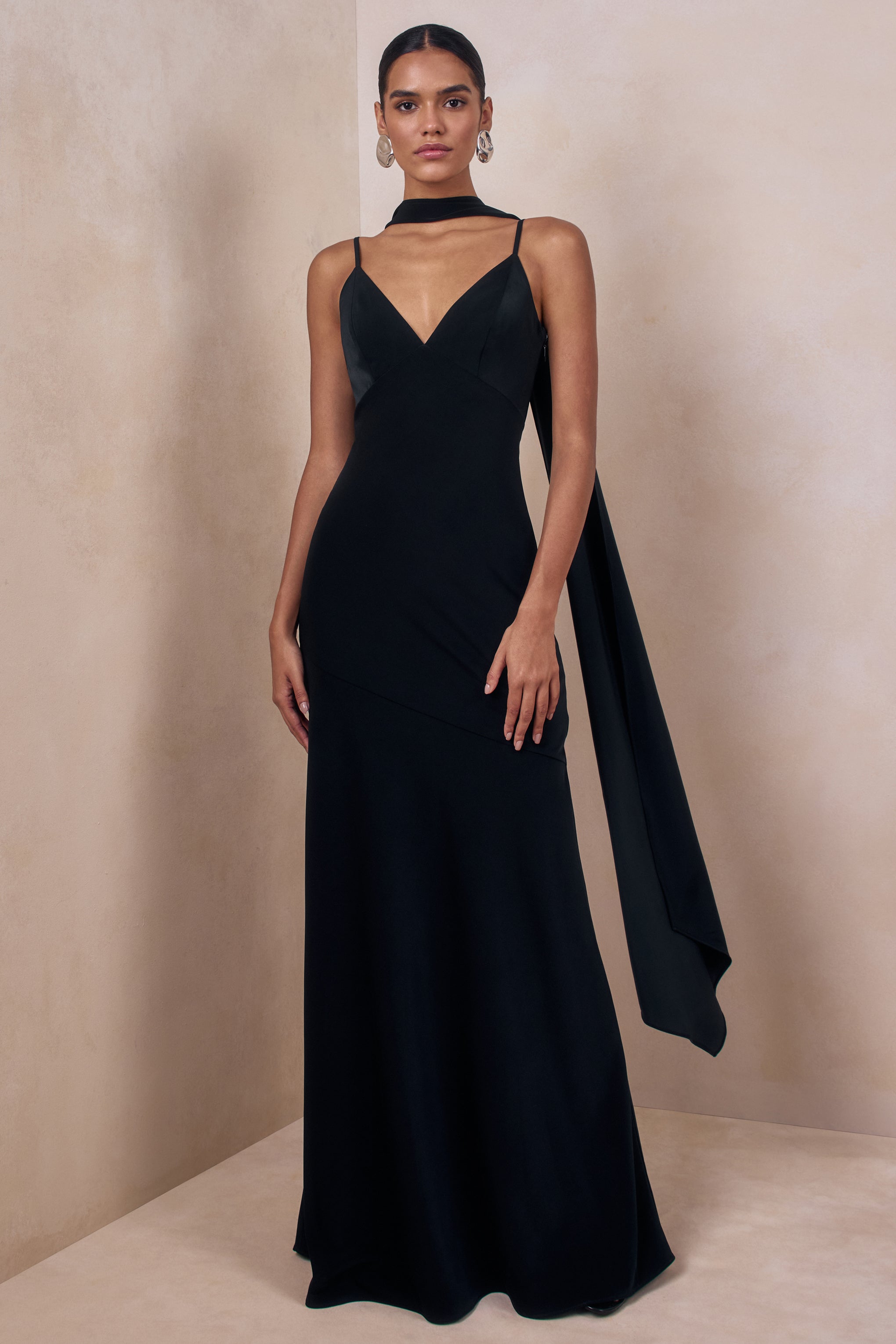 long straight evening dresses uk Graceful Long Sleeves Slit Satin Formal Dresses UK With Belt mollyevers.co.uk