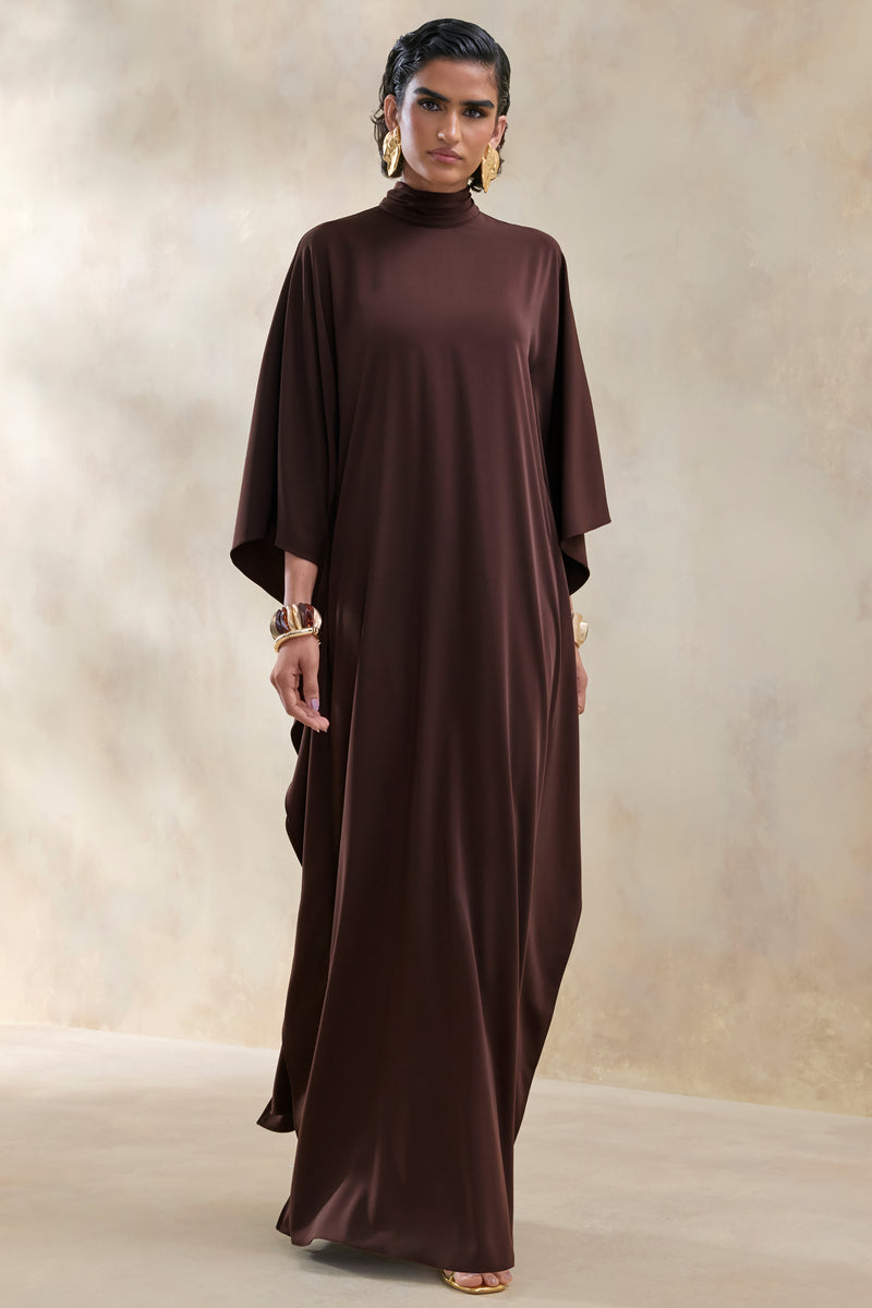 Elegant Modest Gowns Burgundy Shawl Detailed Lined Evening Dress Trendyol  Red Evening Dresses VogaCloset Bahrain