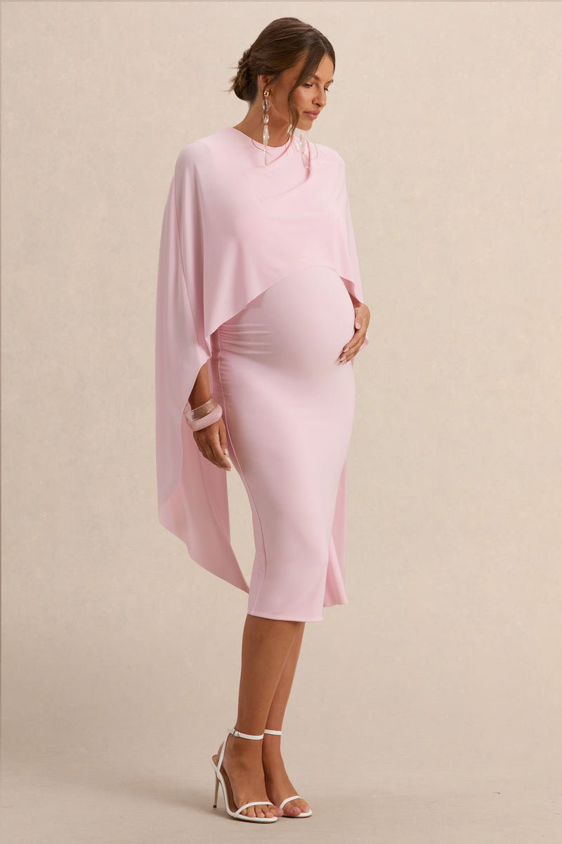 strapless open back dress Riviera Midi Dress in Pink & Green Zebra | OMNES | Ethical & Affordable  Clothing main image 0