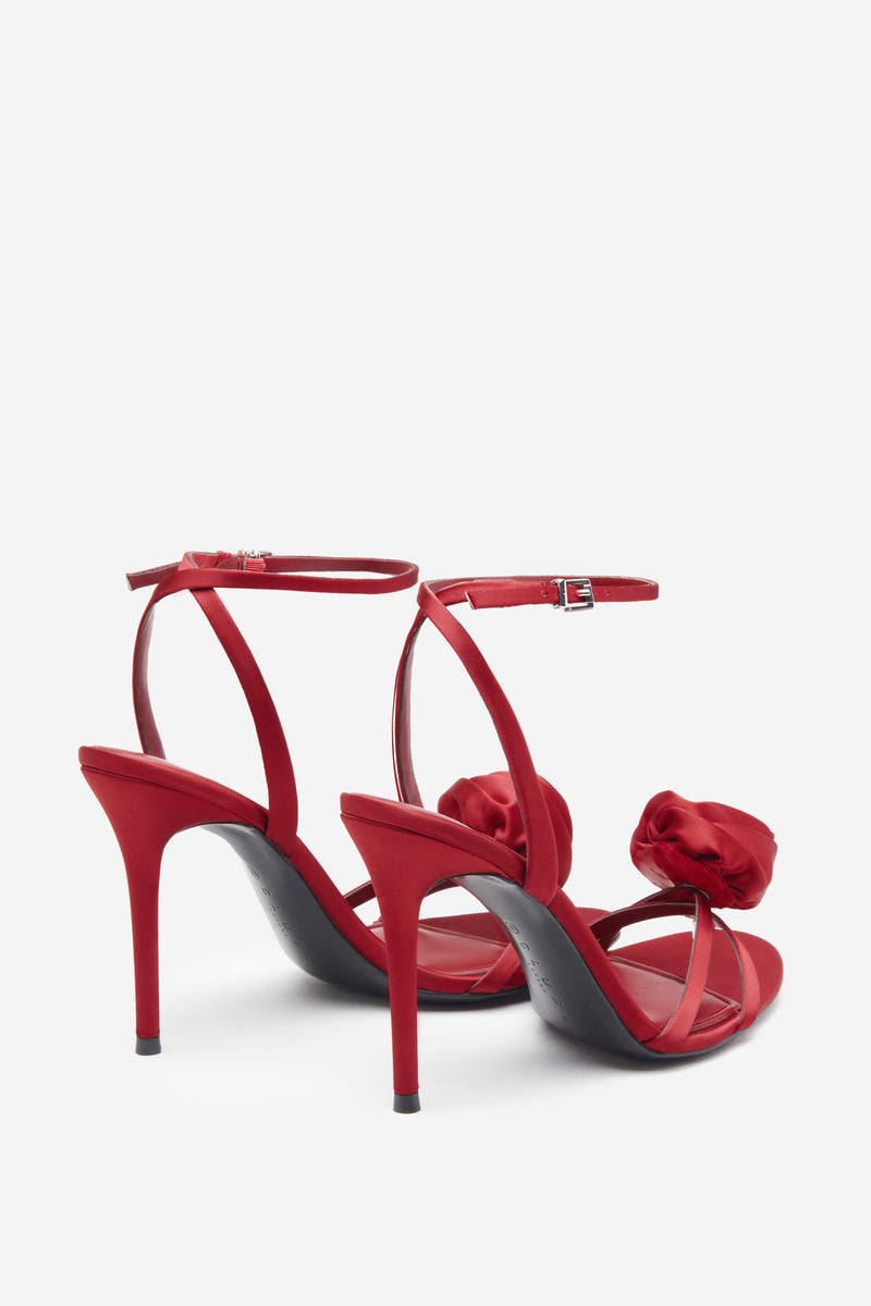 Zara red best sale strappy sandals