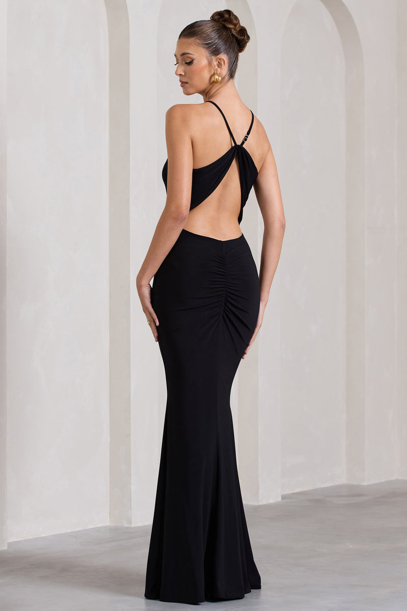 Halter-neck open-back dress - Woman