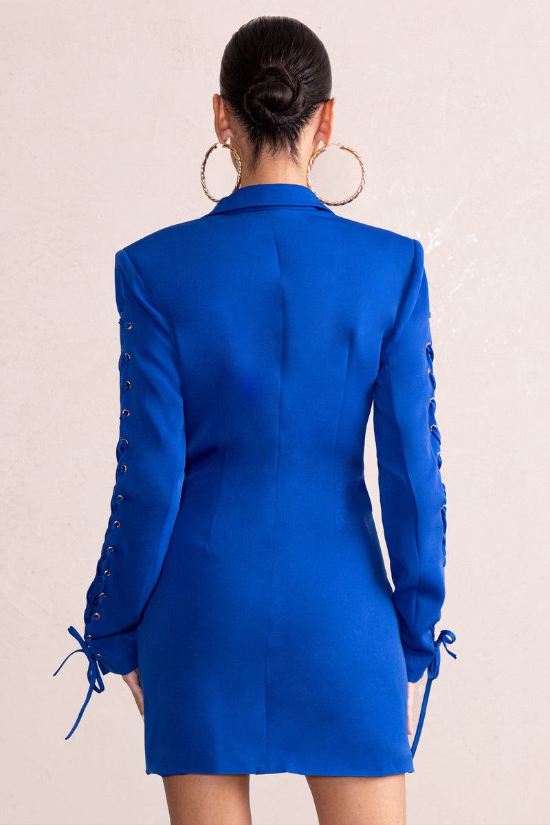 Royal blue 2024 blazer dress