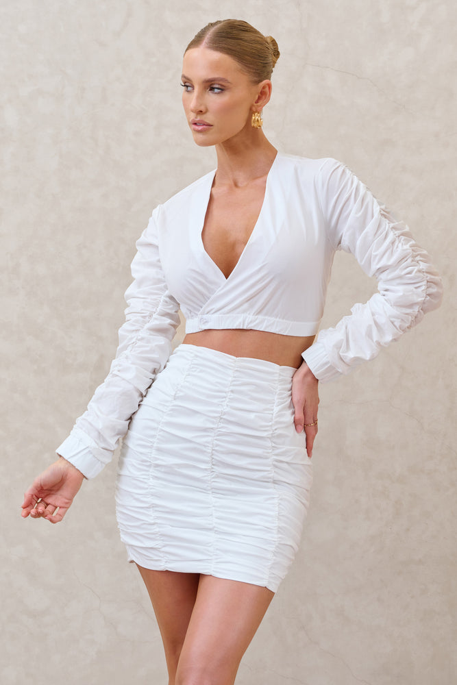 Break Day Ruched Mini Skirt