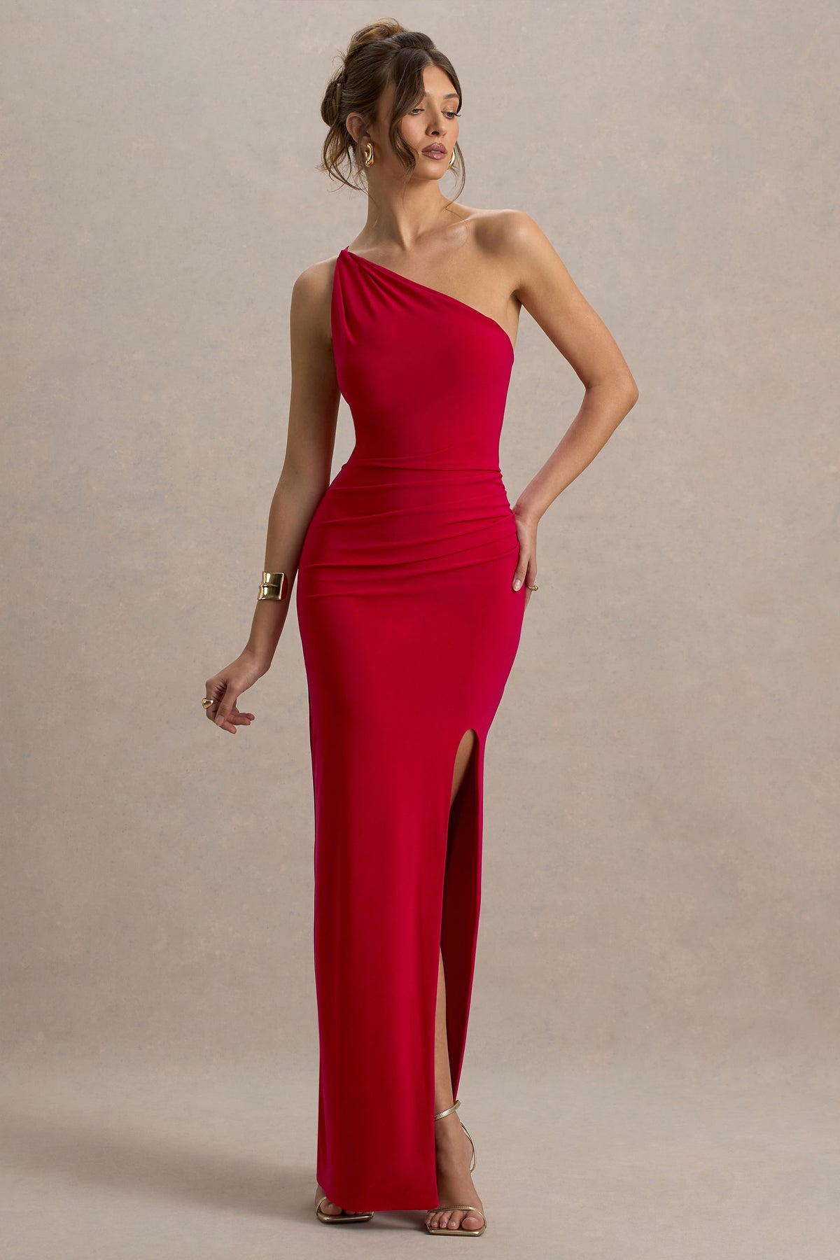 Evening Gown Lipsy Red Maxi Dress Dressing Up Red One Shoulder Maxi Dress With Open Back Detail Club L London UK Evening Gown Lipsy Red Maxi Dress Dressing Up Red One Shoulder Maxi Dress With Open Back Detail Club L London UK