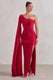 Romi | Red One Shoulder Twist Design Maxi Dress - Club L 