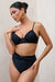 High Tide | Black High Waisted Twist Front Bikini Bottoms - Club L 