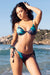 Sweep | Blue Print Beaded String Bikini Bottoms - Club L 