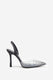 Covergirl | Black Diamante Sling Back Pointed Heels - Club L 