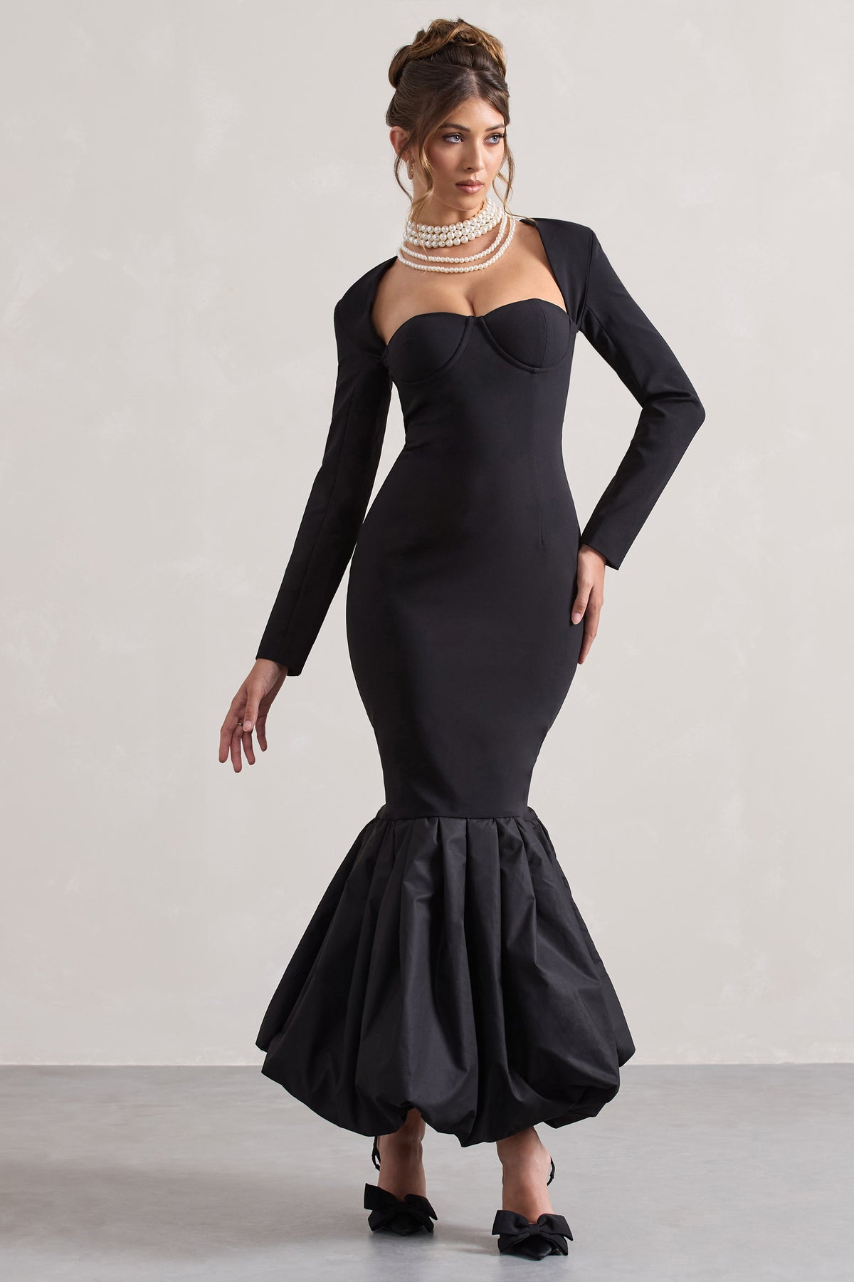 London Sweetheart Maxi Dress Volume Hem