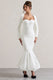 London | Cream Sweetheart Maxi Dress With Volume Hem - Club L 