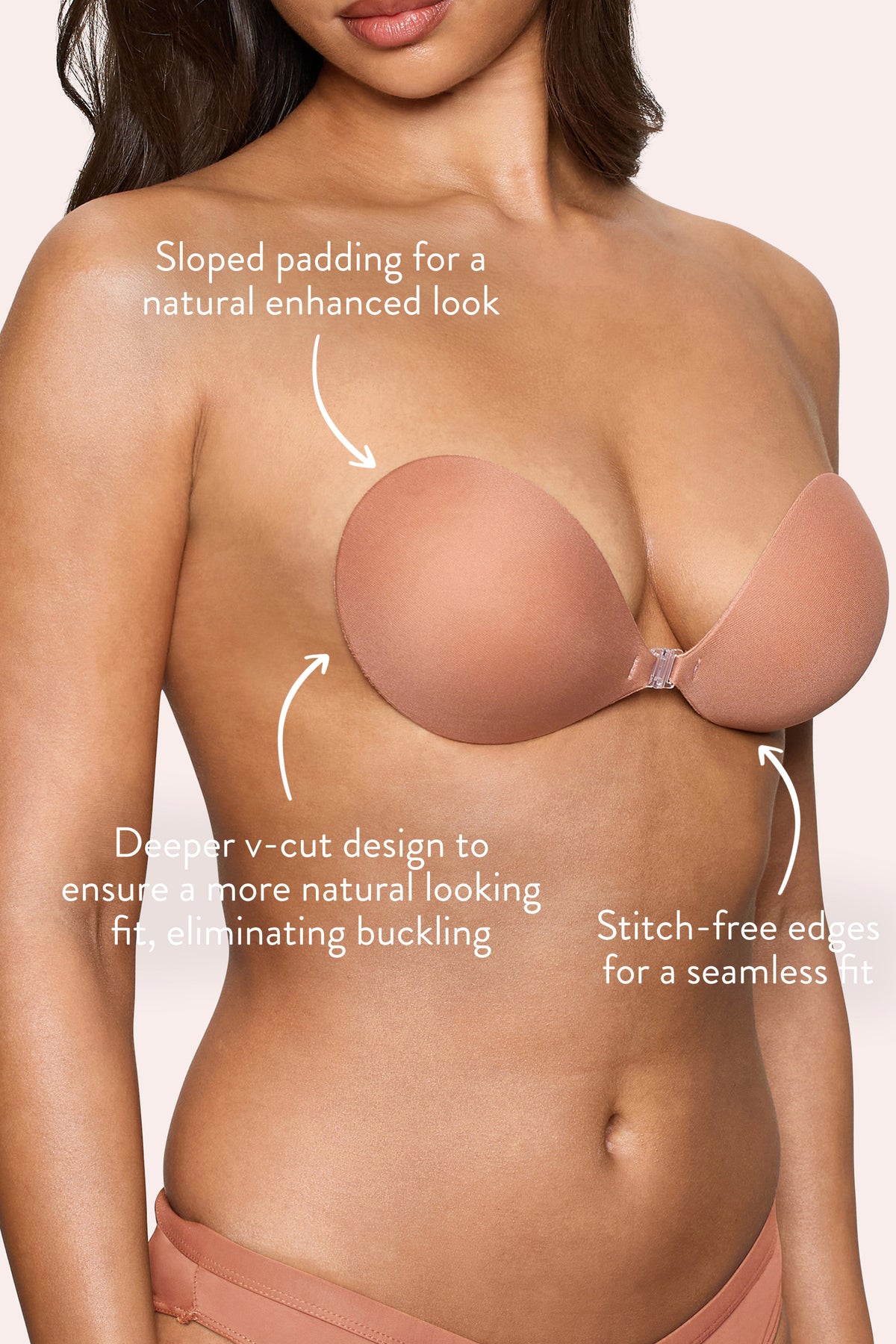 Magic Sticky Bra | Boomba Caramel Padded Sticky Bra - Club L 