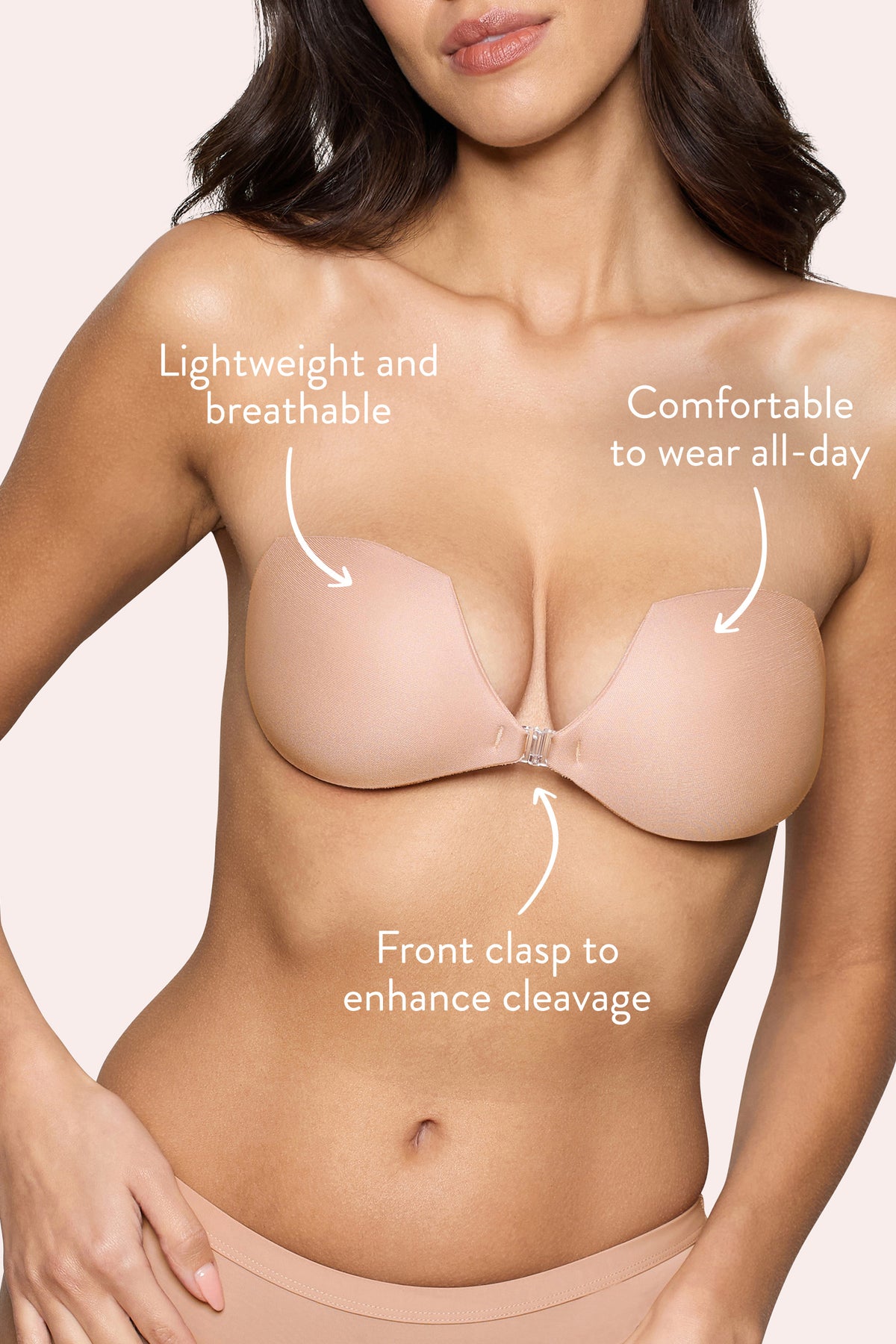 Demi Sticky Bra | Boomba Beige Demi Sticky Bra - Club L 