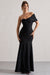 Masquerade | Black Lace Twisted Bardot Maxi Dress - Club L 