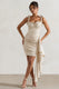Vanity | Ivory Ruched Mini Skirt With Drape - Club L 