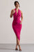 Hayley | Hot Pink Cowl-Neck Asymmetric Maxi Dress - Club L 