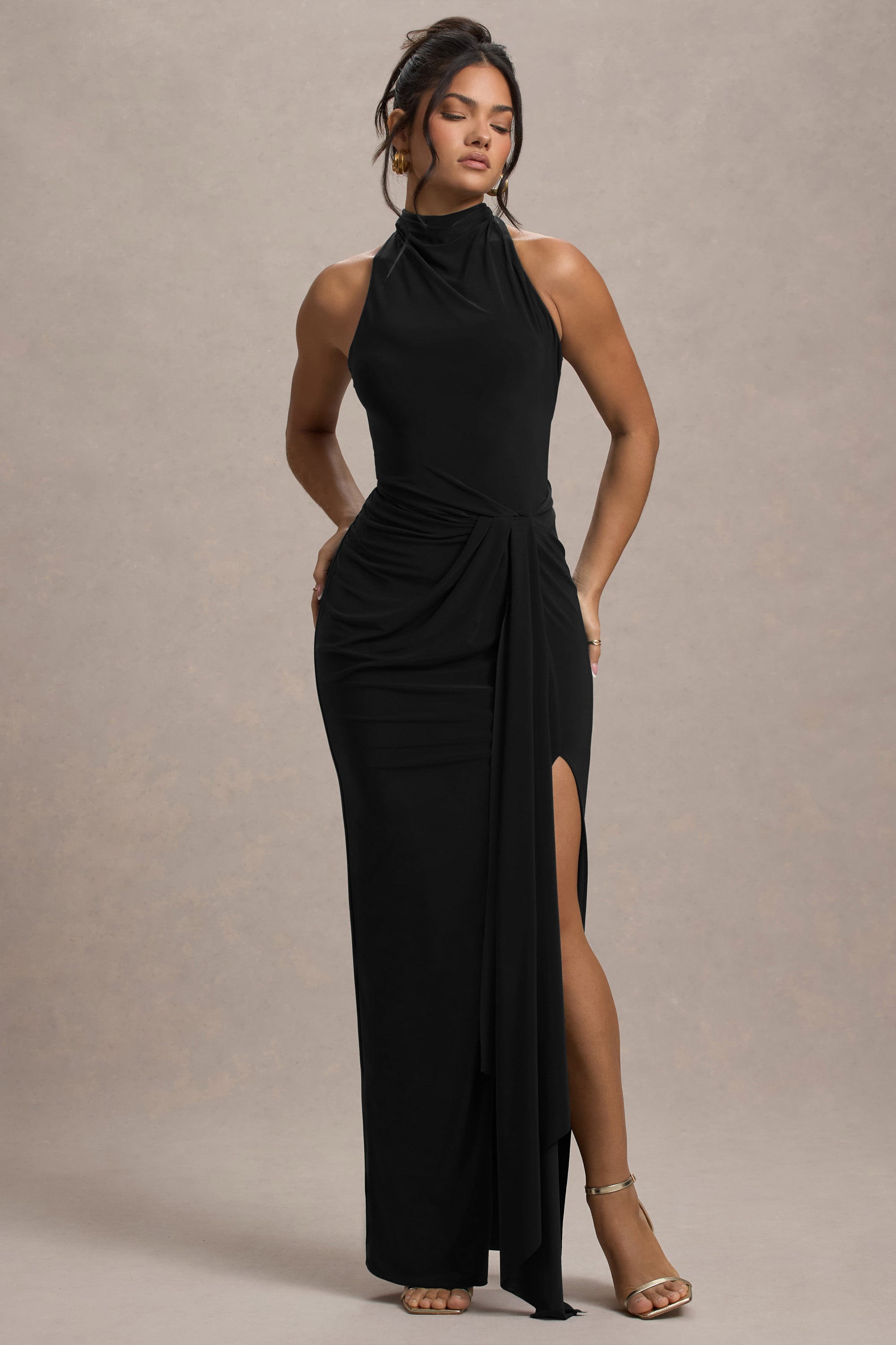 WB_HR_CL134765002-KhariBlackHigh-NeckTwistedMaxiDressWithDrape8