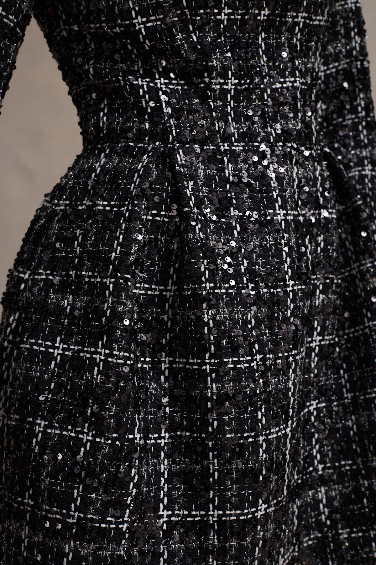 Contessa Black Boucle Long-Sleeve Mini Dress Club L London - UK Contessa Black Boucle Long-Sleeve Mini Dress Club L London - UK