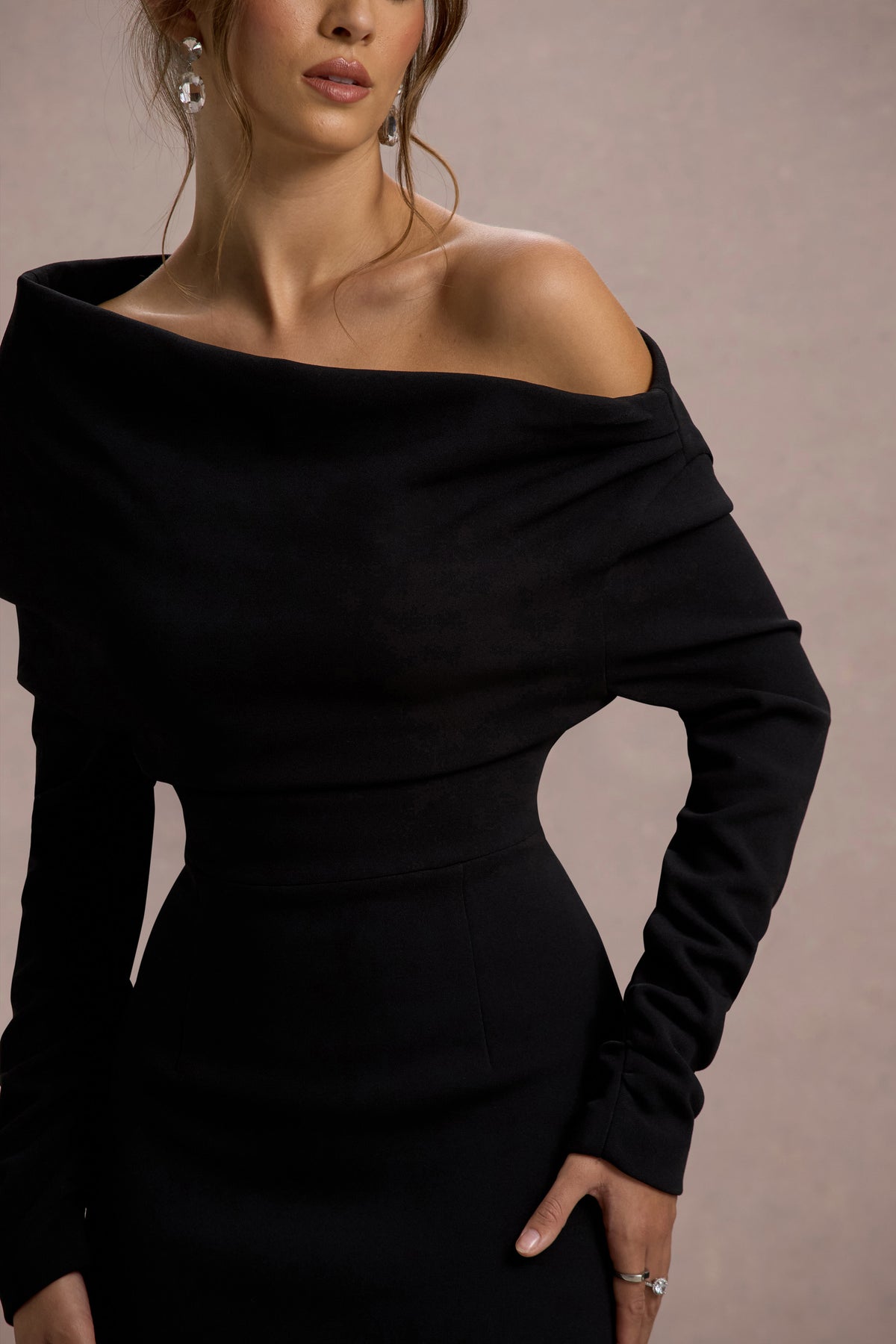 Short Party Dresses Lou Black One-Shoulder Asymmetric Maxi Dress Club L London UK Short Party Dresses Lou Black One-Shoulder Asymmetric Maxi Dress Club L London UK