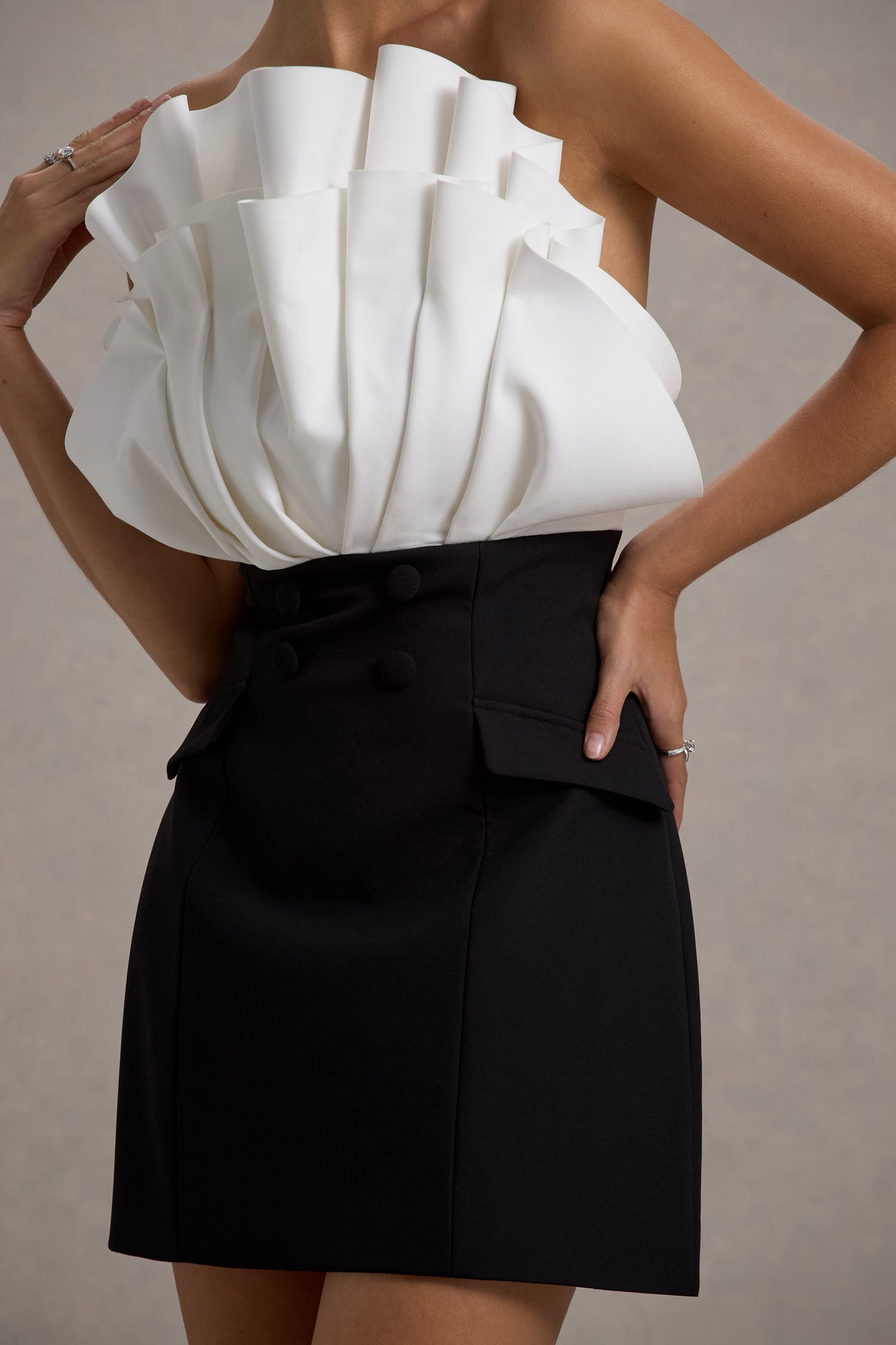 WB_HR_CL135099240-Clare_Black_WhiteRuffledStraplessTailoredMiniDressBLACKANDWHITE8