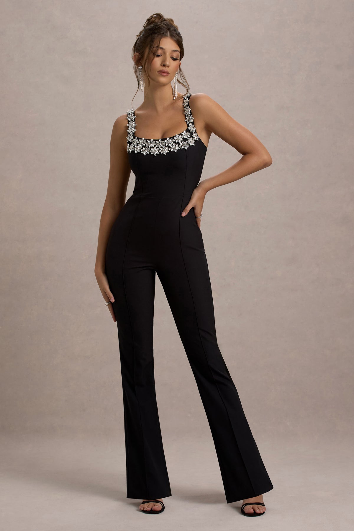 Amadi Embellished Strappy Flared Leg Jumpsuit