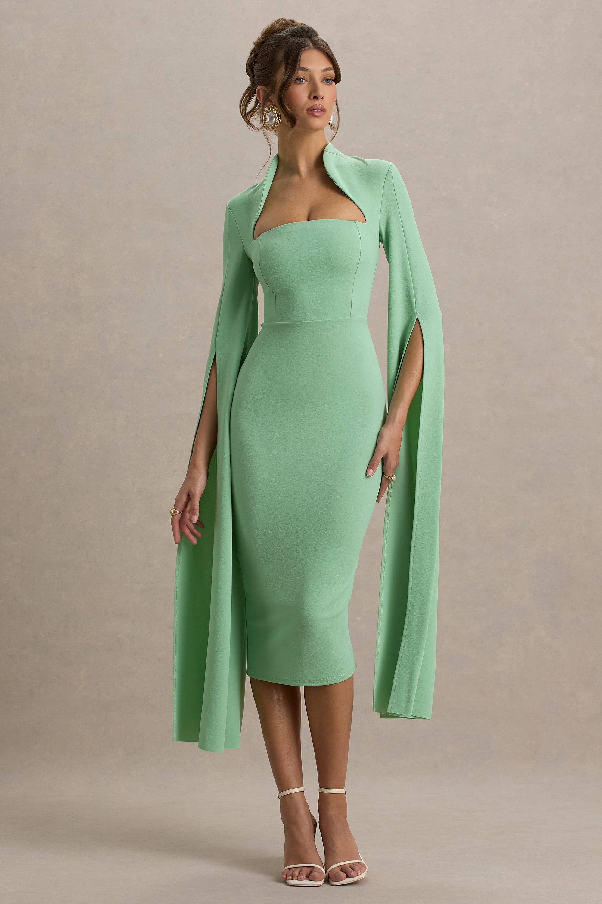 HR_CL135274351 - Linden Light Green Bodycon Cape-Sleeve Midi Dress5.jpg