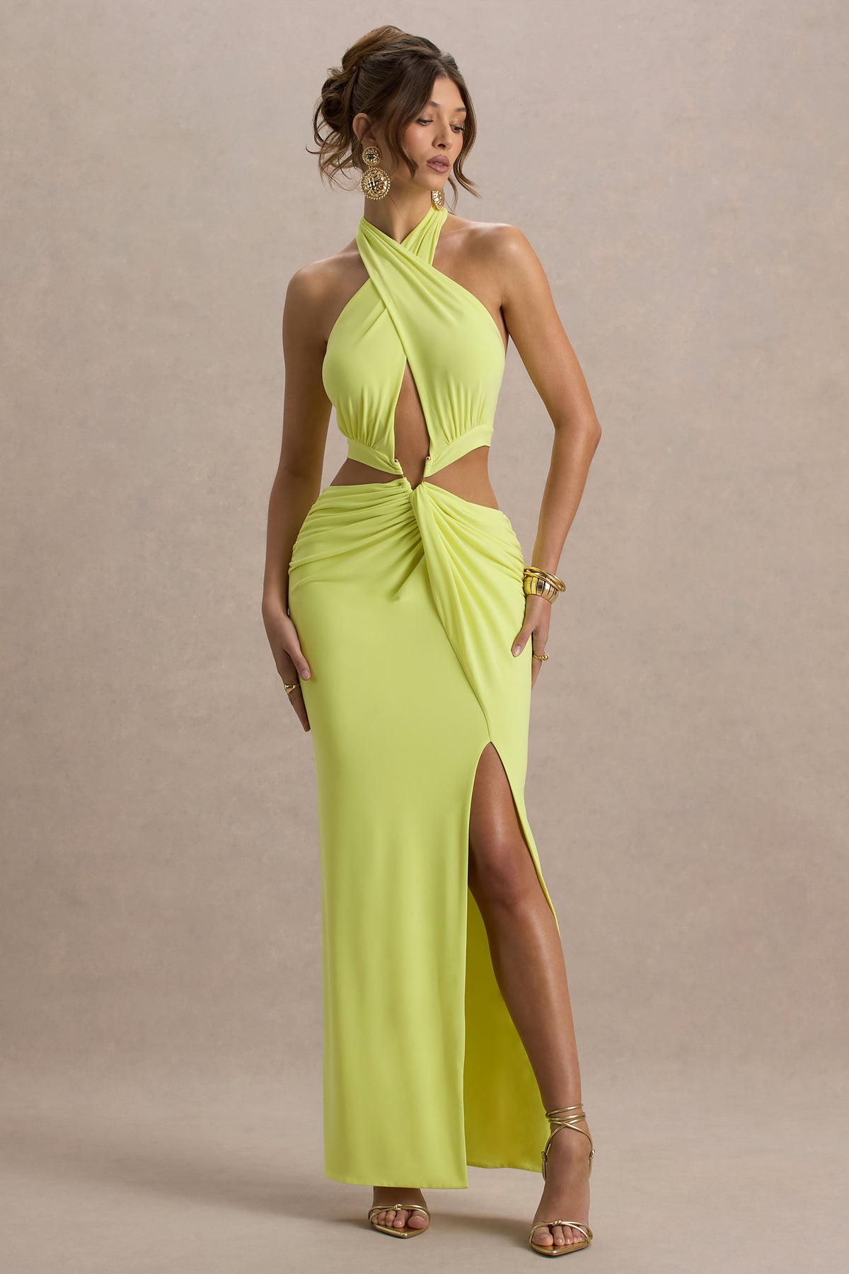 lime green beach dress Franco Maxi Dress (Lime Green)