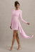 HR_CL136170084 - Zaya Pink Long Sleeve Mini Dress With Drape 07.jpg