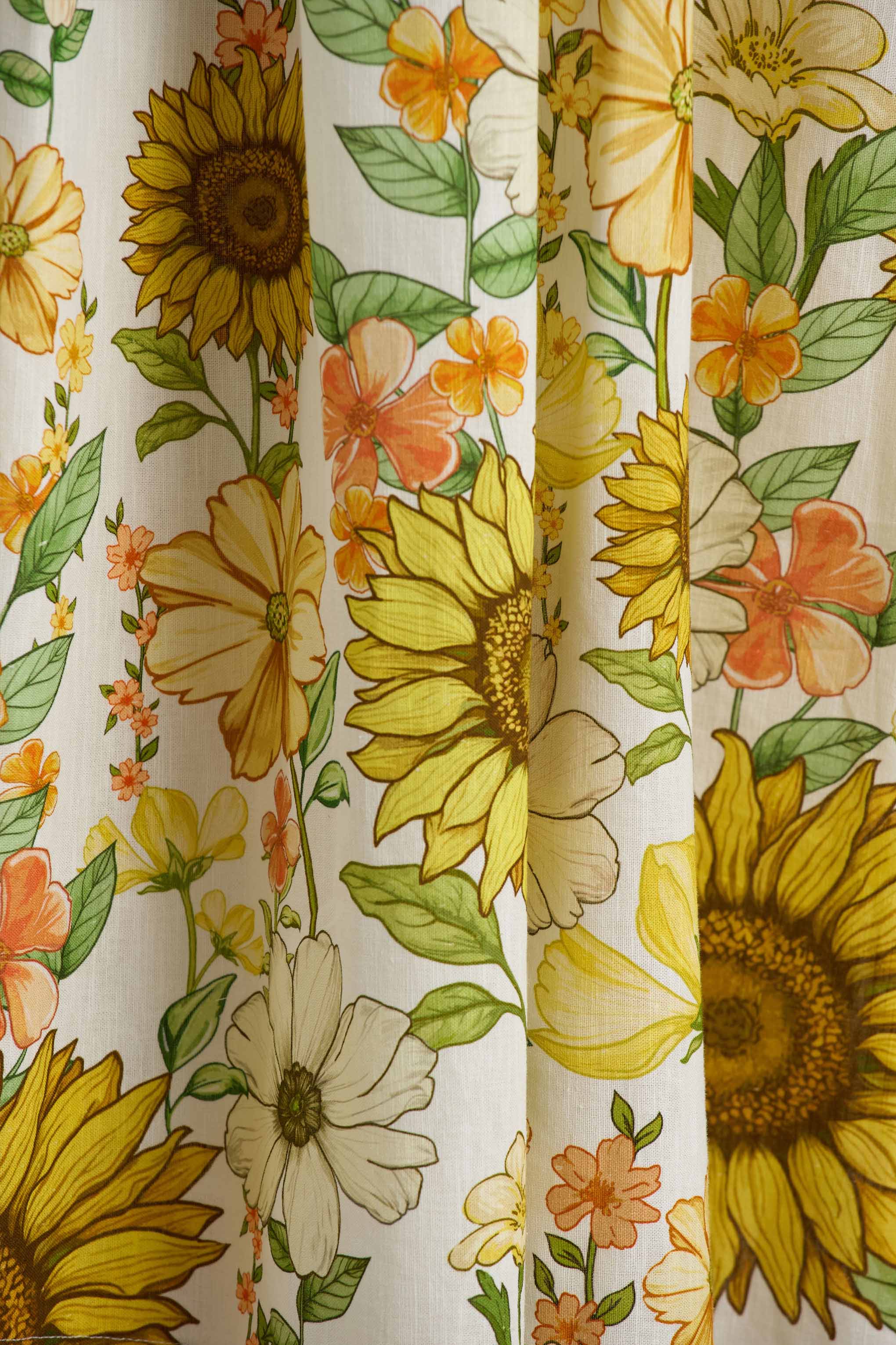 Ivory | Sunflower Print Bandeau High-Low Midi Dress – Club L