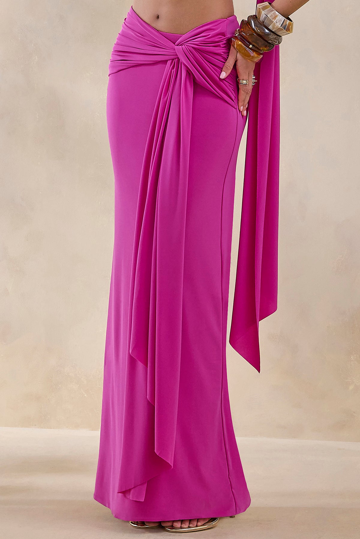 ECM_HR_CL136245330 - Tranquil _ Hot Pink Bandeau Top With Chest Cut-Out and Sash + ECM_HR_CL136246330 - Azura _ Hot Pink Wrap Maxi Skirt With Sash 4.jpg