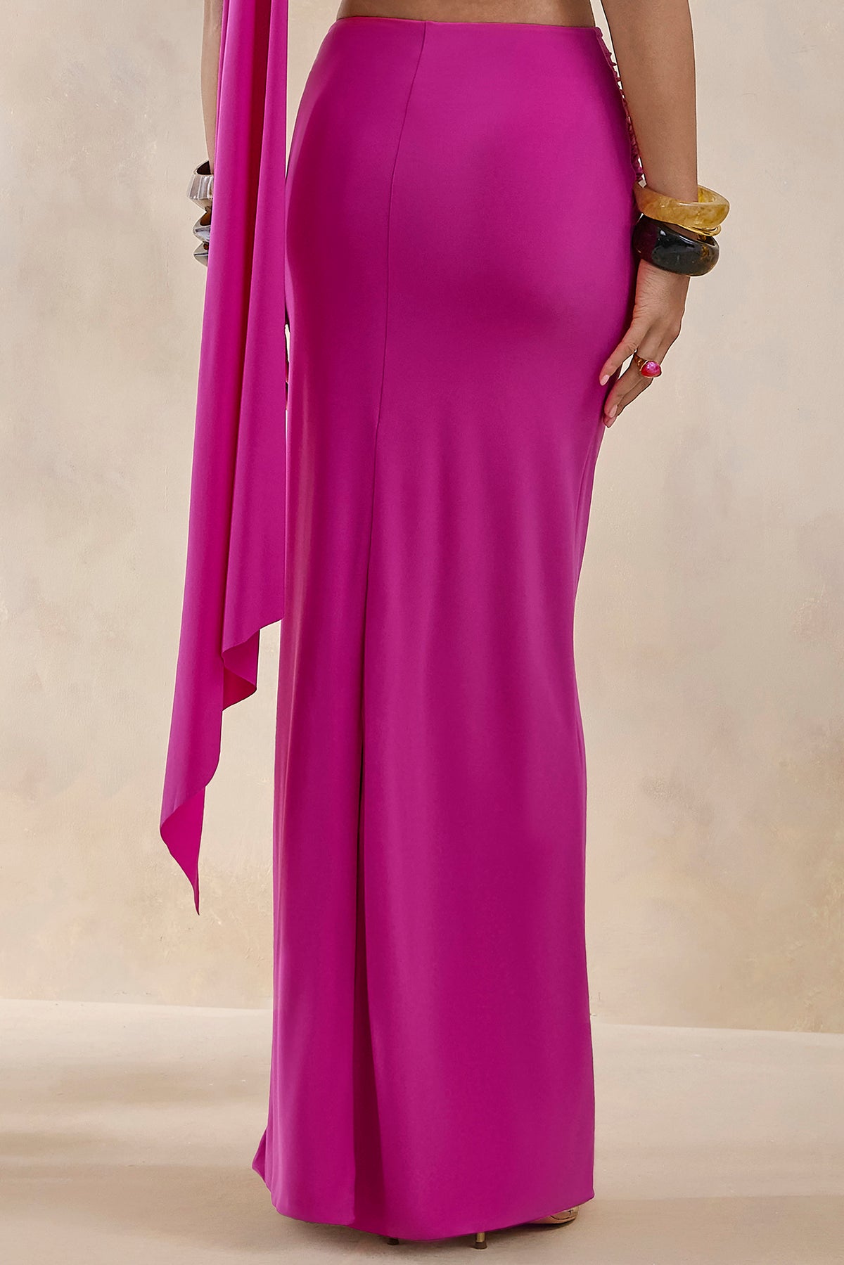 ECM_HR_CL136245330 - Tranquil _ Hot Pink Bandeau Top With Chest Cut-Out and Sash + ECM_HR_CL136246330 - Azura _ Hot Pink Wrap Maxi Skirt With Sash 5.jpg