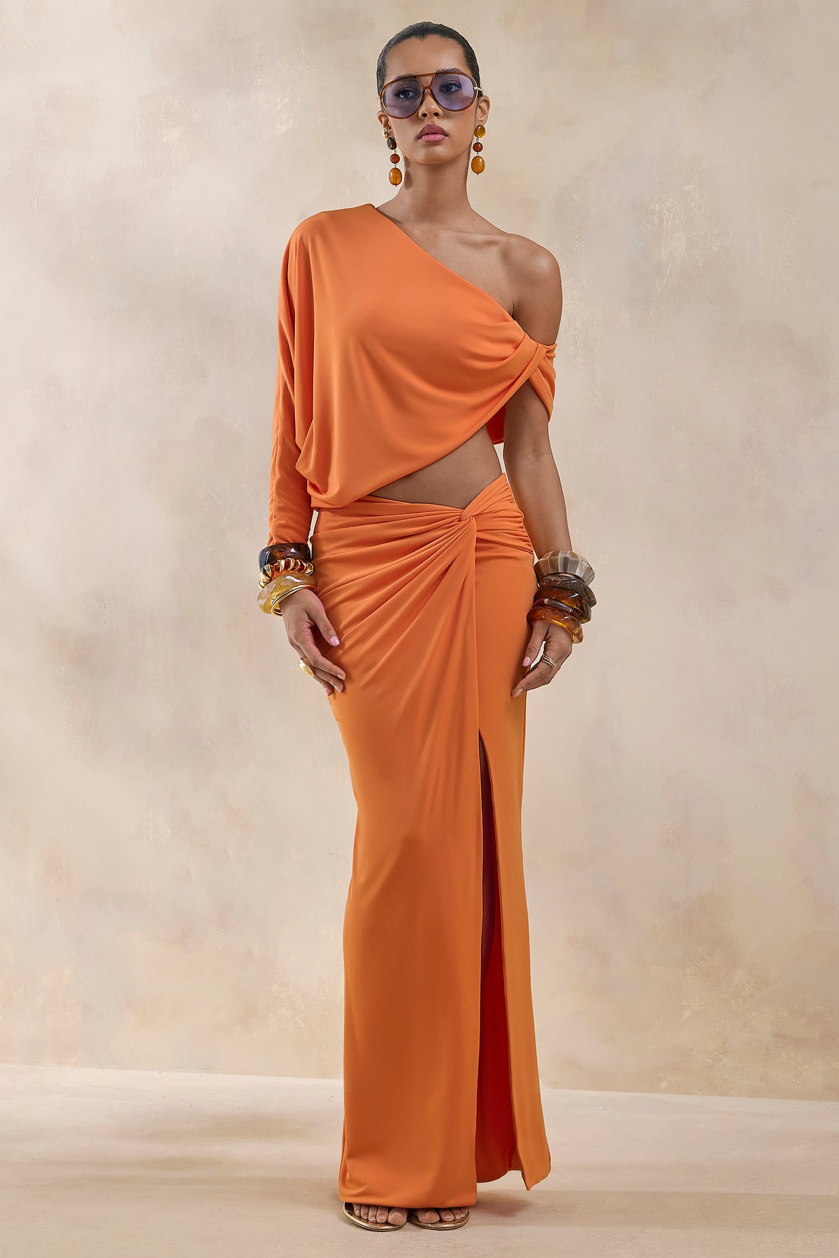 ECM_HR_CL136278016 - Marlena _ Orange Twisted Split Maxi Skirt  1.jpg