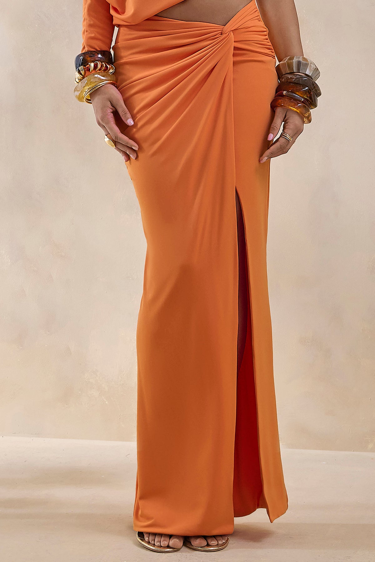 ECM_HR_CL136278016 - Marlena _ Orange Twisted Split Maxi Skirt  4.jpg