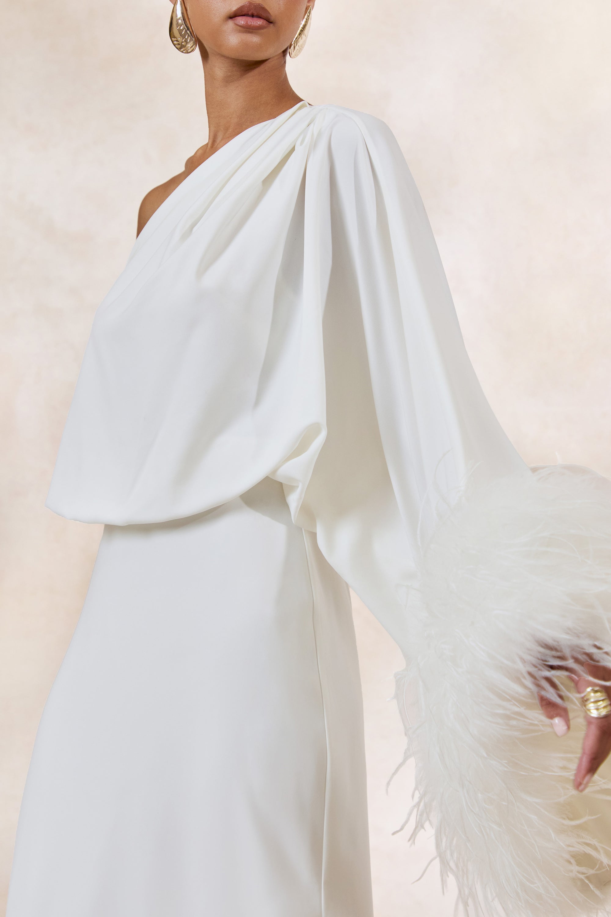 CL136380110 - Felicity _ White Satin Asymmetric-Neck Maxi Dress With Feather Detailing 4.jpg