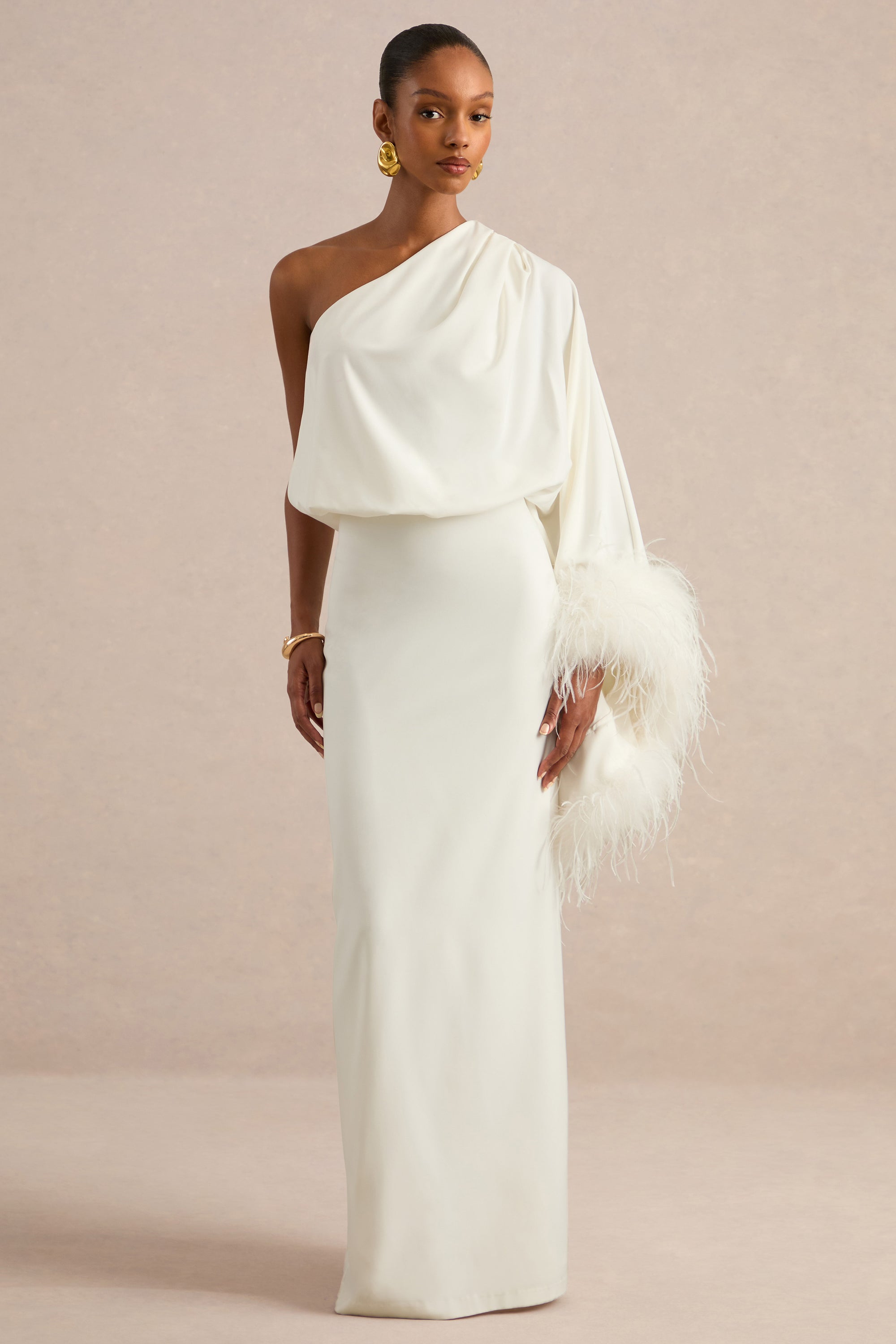 ECM_HR_CL136380110 - Felicity _ White Satin Asymmetric-Neck Maxi Dress With Feather Detailing0.jpg