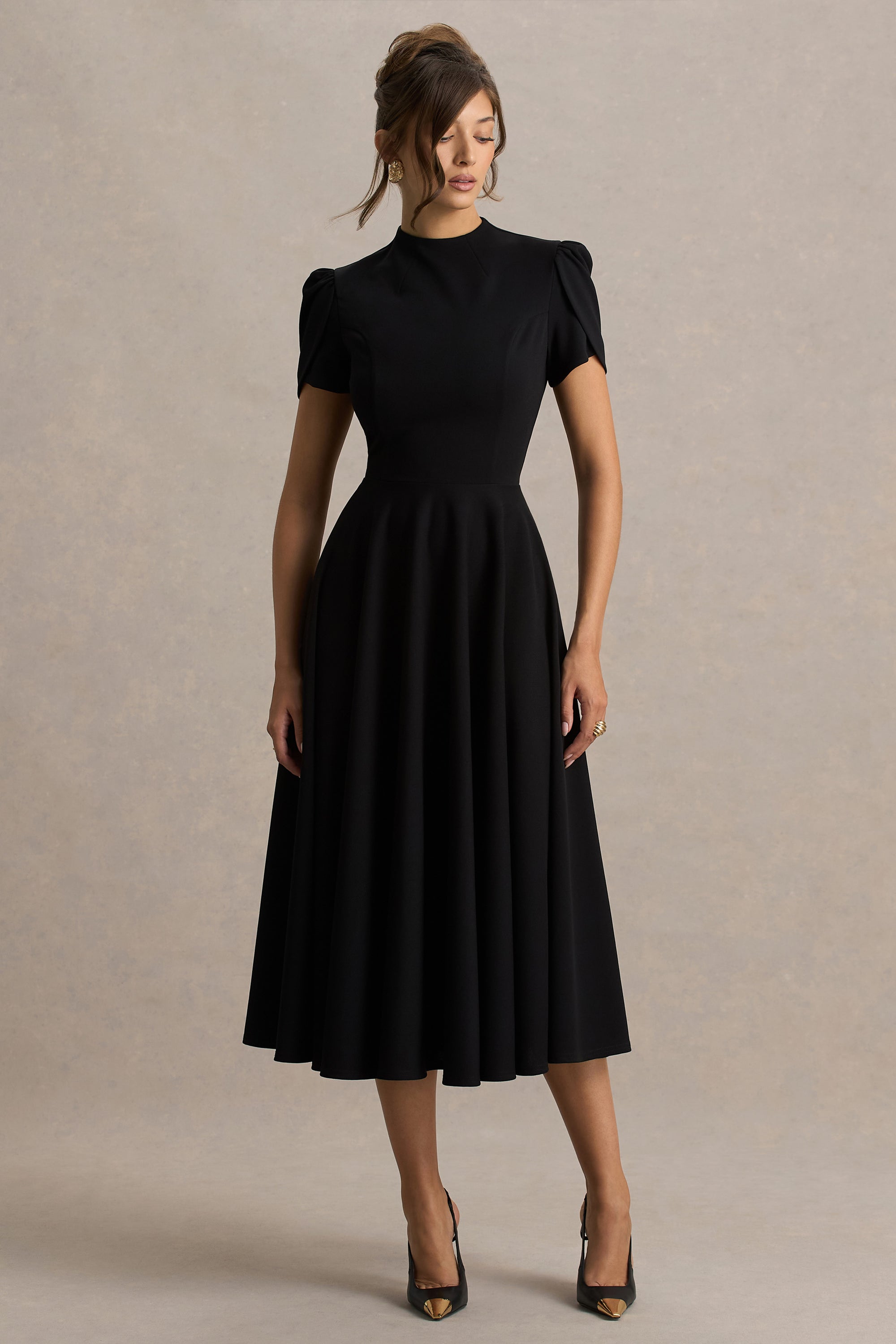 black cocktail dress with sleeves uk Short Black Dress, Knee Length Dress, Party Dance Dress, Long Sleeve Dress, Formal Blush Dress, Prom Cocktail Dress, Black Bridesmaid Dress