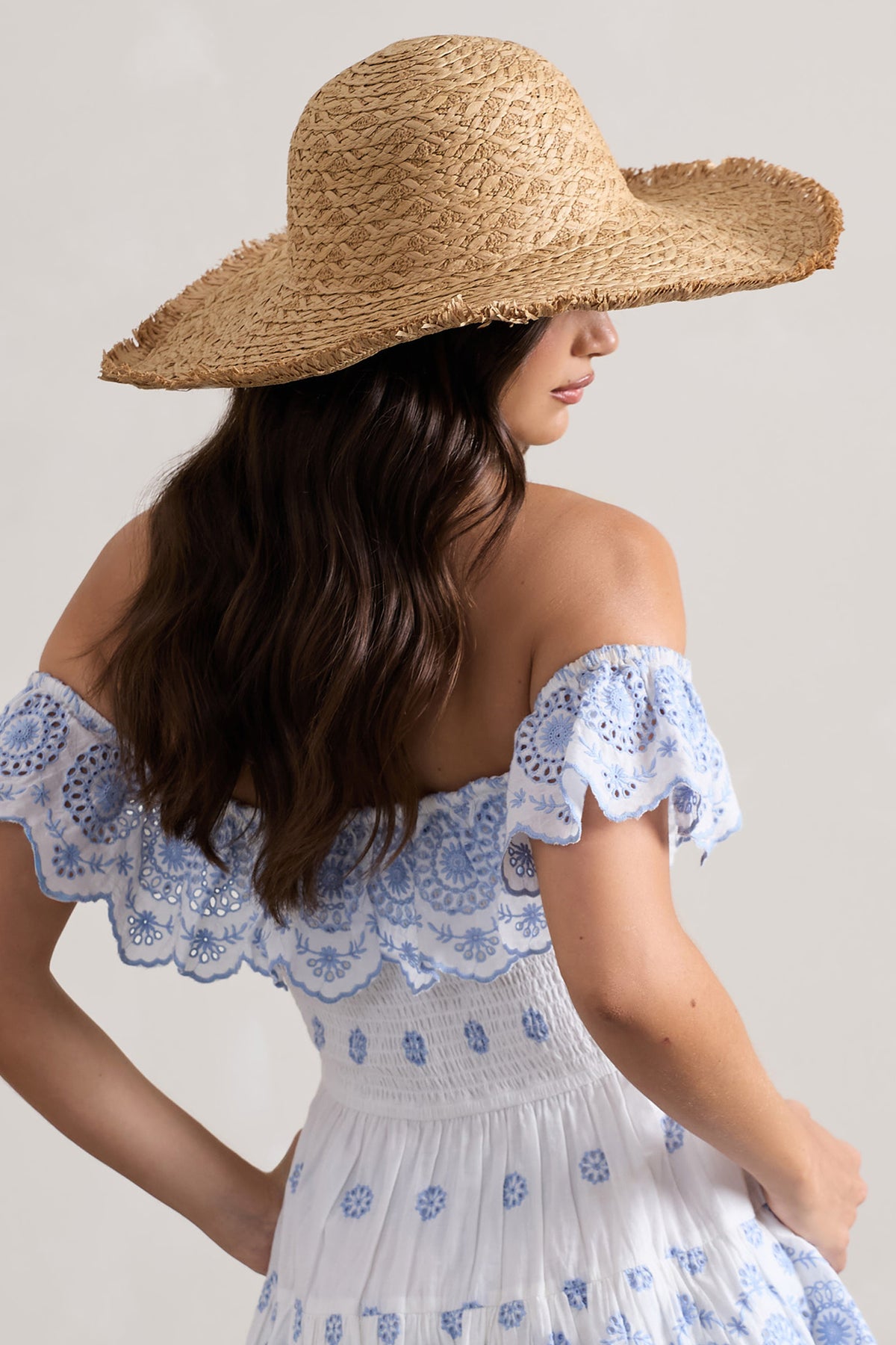 Solara | Beige Straw Sun Hat