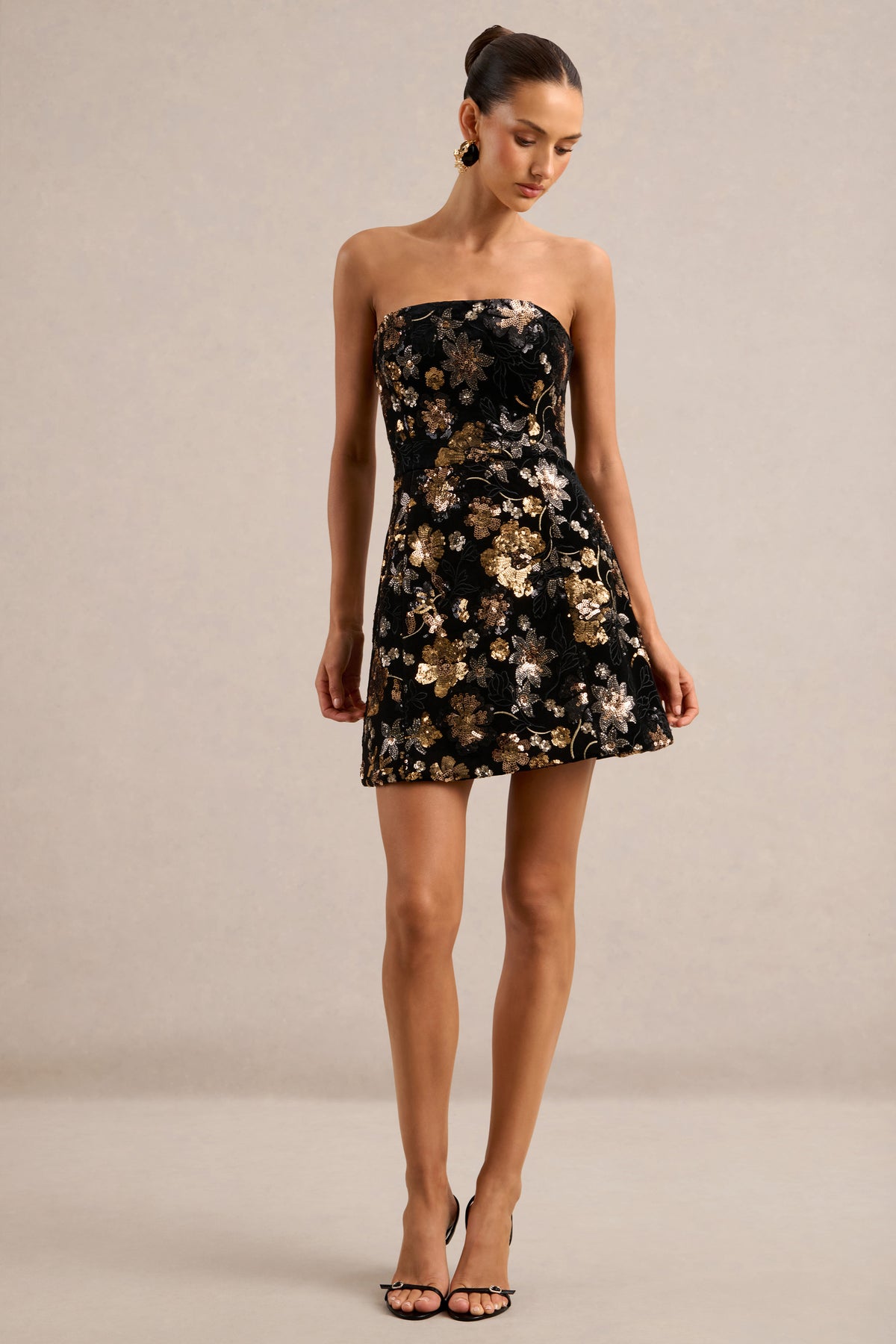 ECM_HR_CL136675434 - Valeri _ Black Velvet Bandeau Mini Dress With Bronze Floral Sequin Embellishment3.jpg