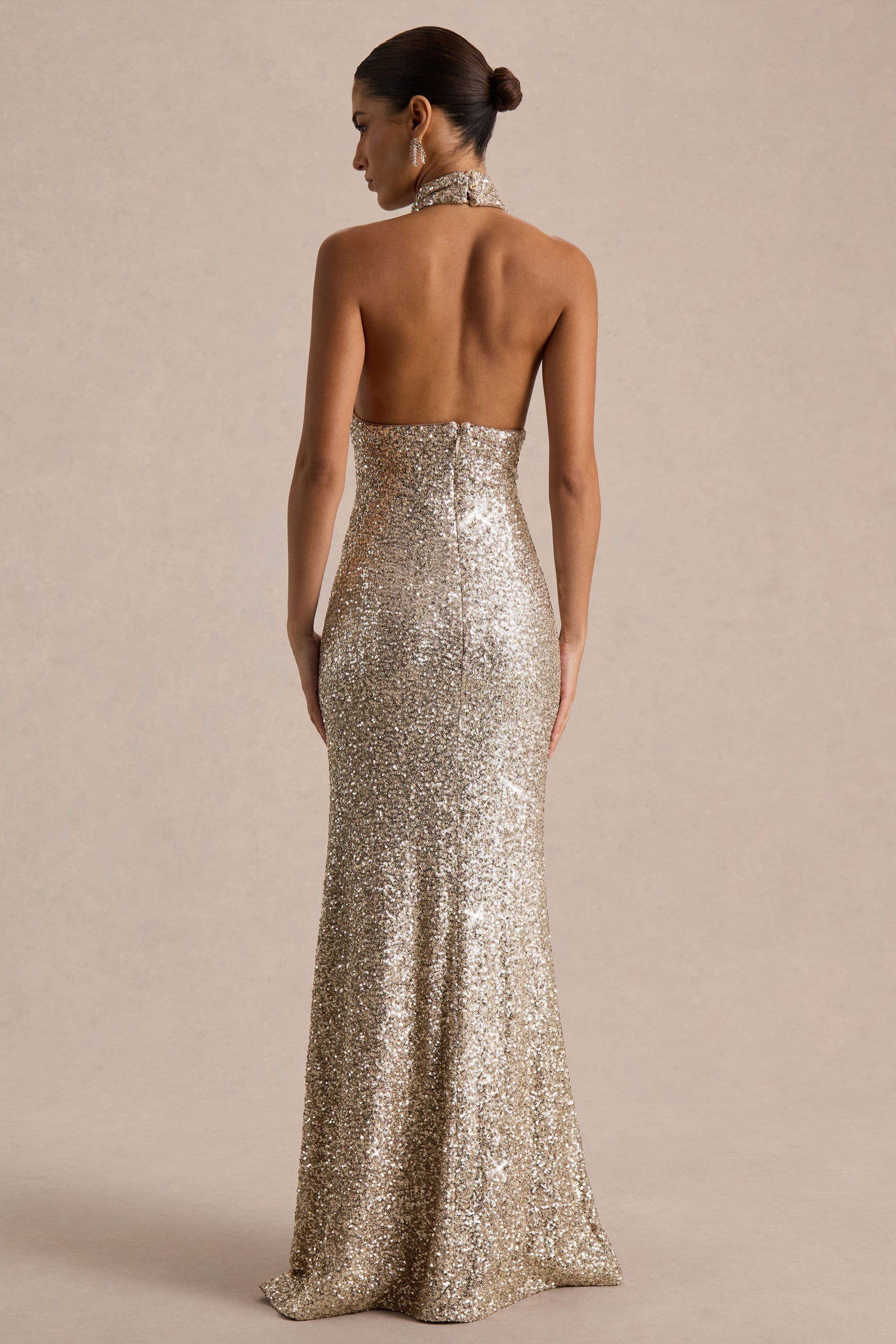 gold sequin maxi dress uk Jenny Packham sequin-embellished Maxi Dress | Gold