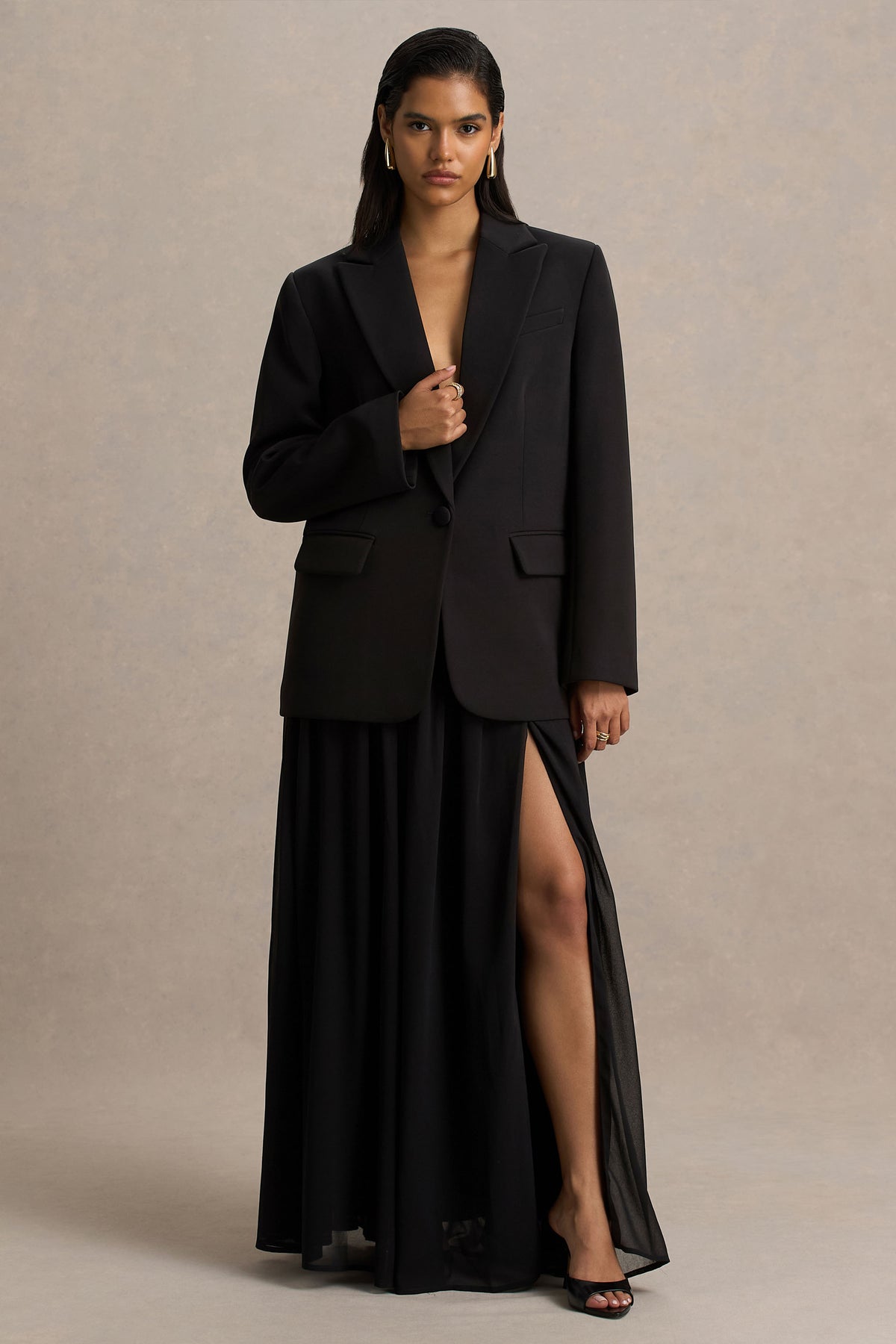 Spencer Chiffon Pleated Maxi Skirt