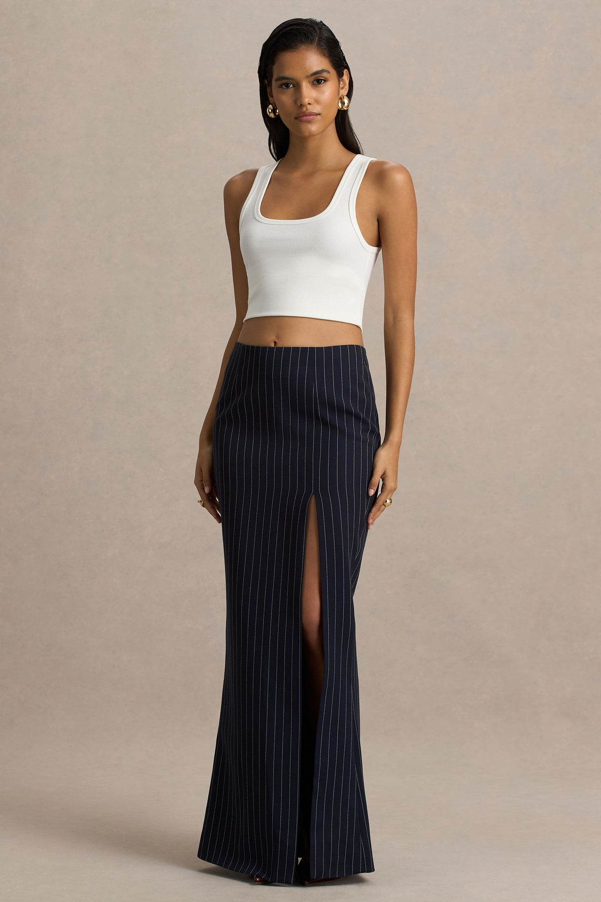 ONLY Onlnova Life Elite Gonna Lunga Con Sparo E Stampa All-Over – Mazarine Blu, Taglia XL Donna – Modello Lamar Slit Skirt AOP