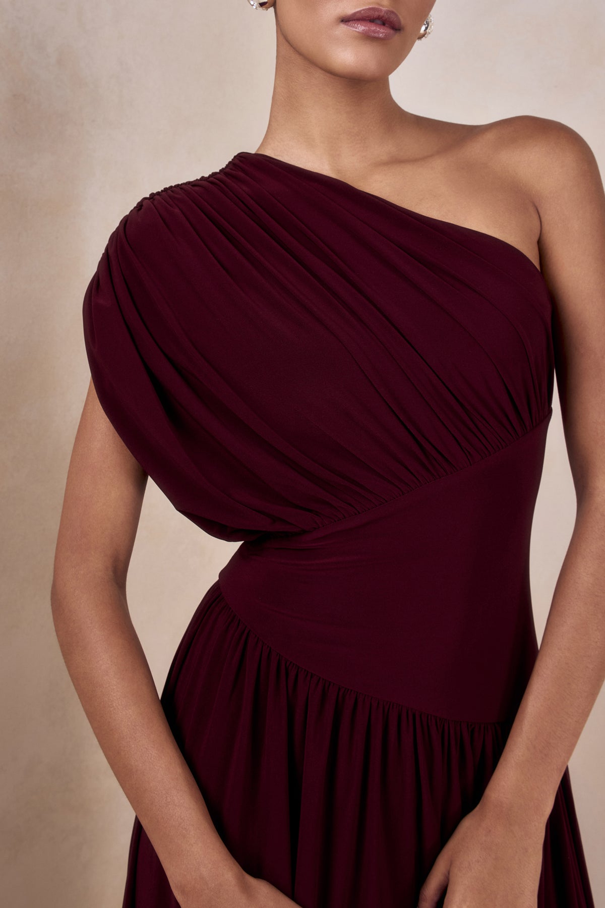 ECM_HR_CL136816069 - Kelsey | Burgundy Asymmetric-Neck Maxi Dress With Ruched Detailing 05.jpg