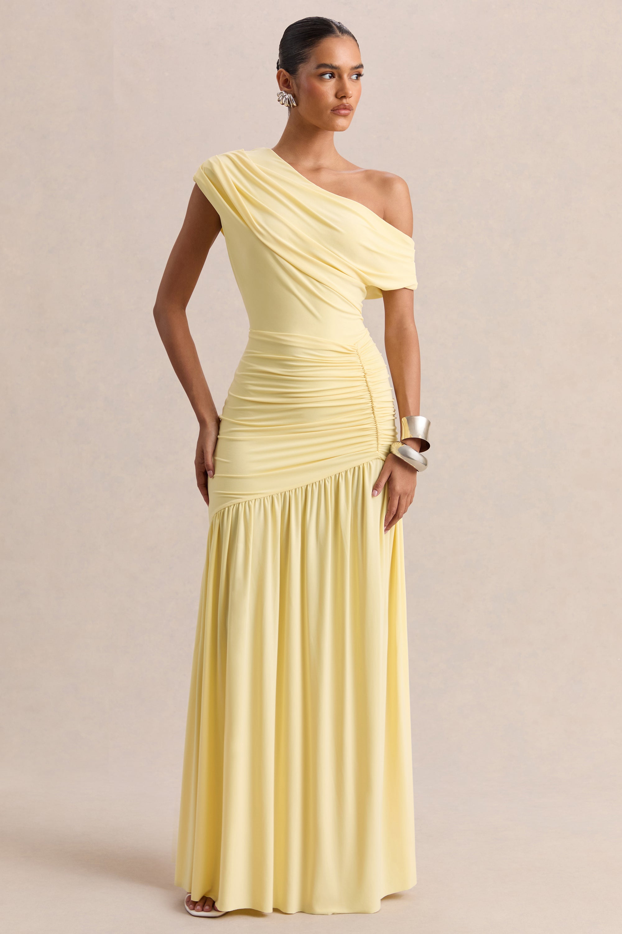 asymmetric dress uk Asymmetric Twist Dress In Bright Indigo Victoria Beckham UK