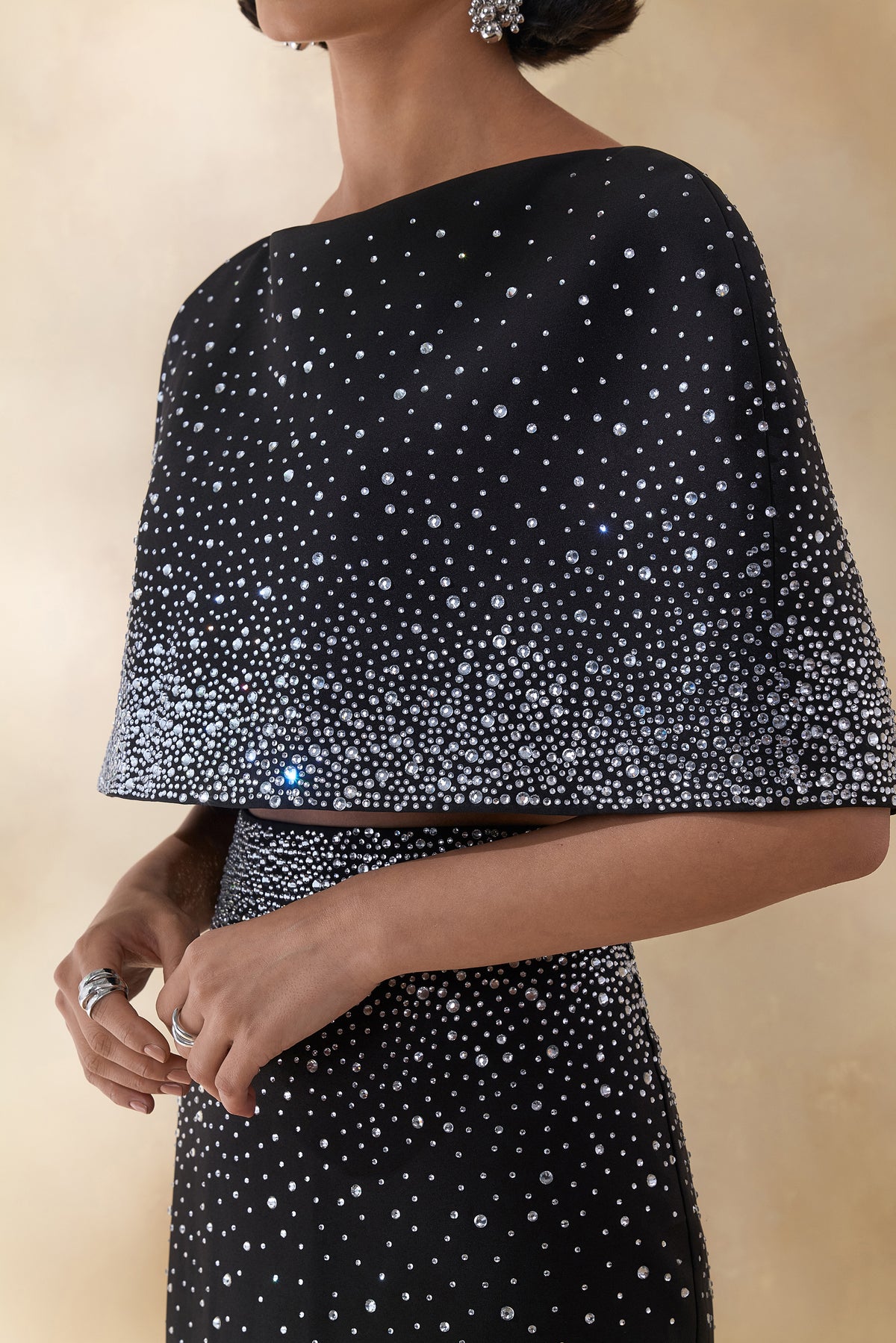 ECM_HR_CL136978002 Luxy _ Black Embellished Boat-Neck Crop-Top With Cape-Sleeves 1.jpg