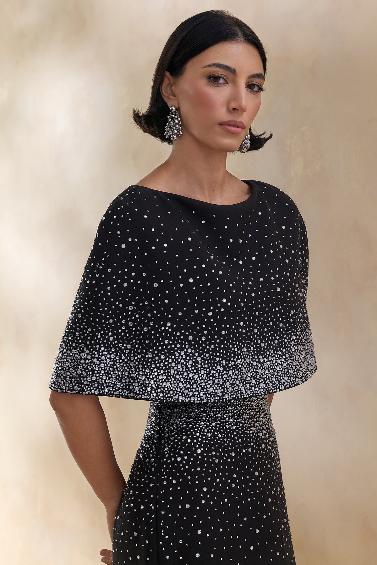 ECM_HR_CL136978002 Luxy _ Black Embellished Boat-Neck Crop-Top With Cape-Sleeves 4.jpg