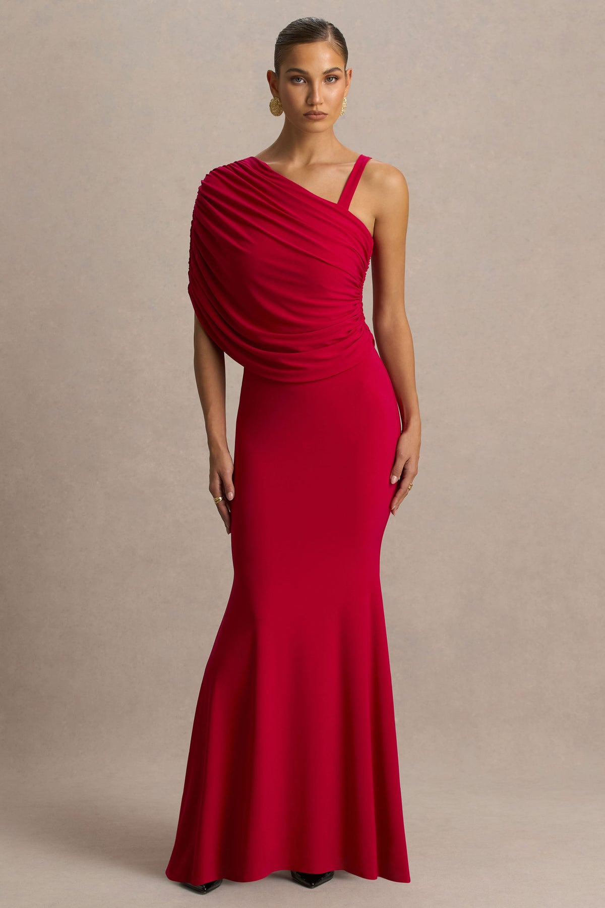 Sylvie Asymmetric Neck Maxi Dress