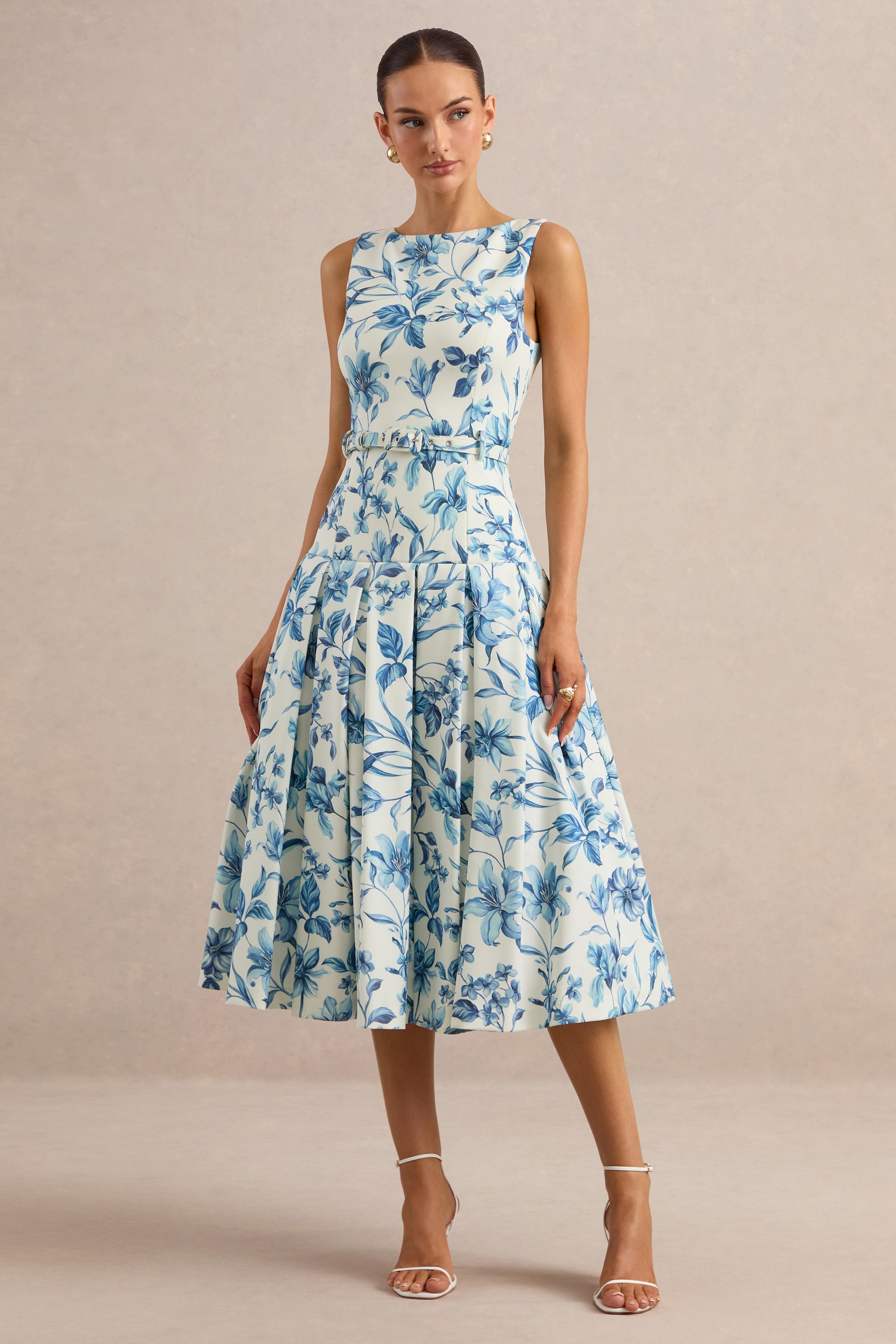ECM_HR_CL137195110 - Sunnira _ Blue Porcelain Print Boat-Neck Midi Dress With Drop-Waist 1.jpg