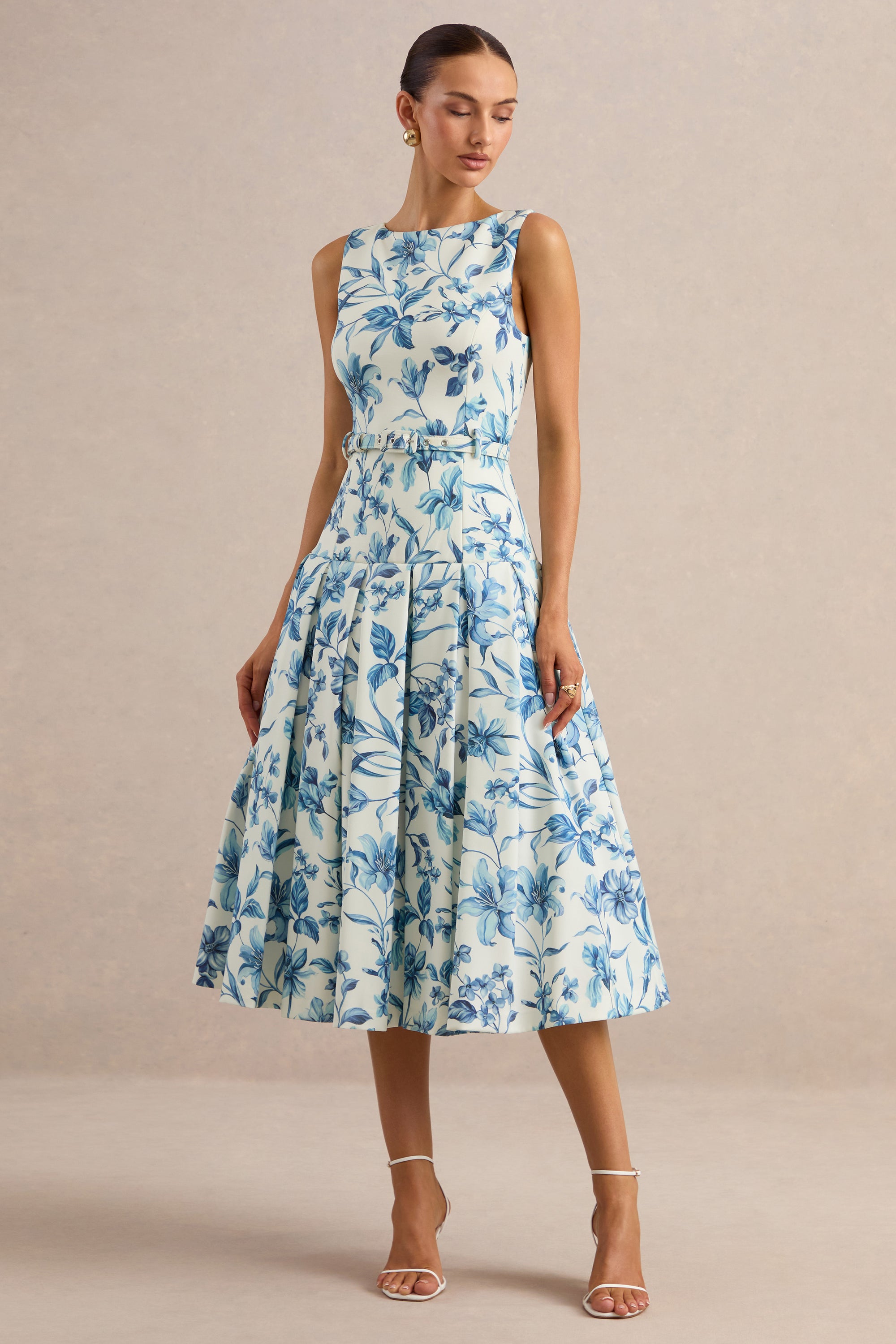 ECM_HR_CL137195110 - Sunnira _ Blue Porcelain Print Boat-Neck Midi Dress With Drop-Waist 2.jpg