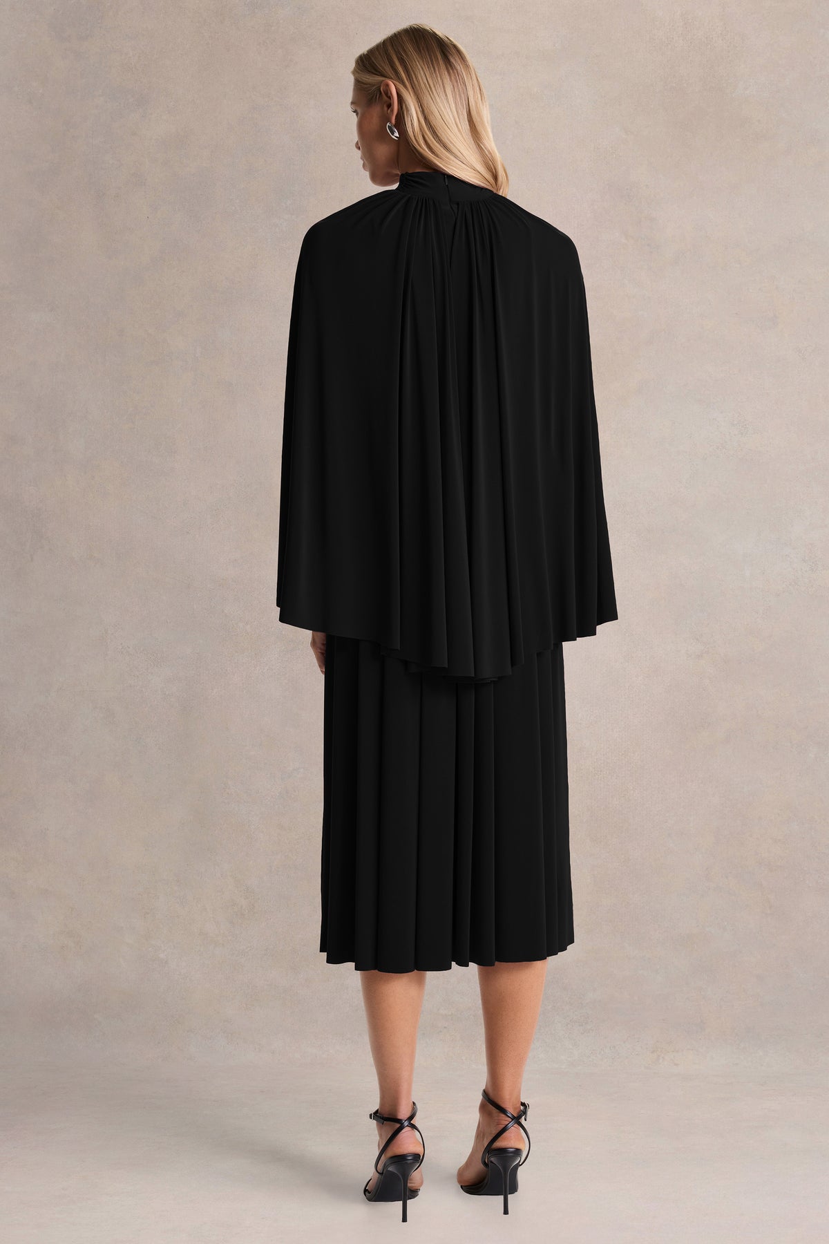 HR_CL137203001 - Honora | Black High-Neck Maxi Dress With Cape-Sleevess 09.jpg